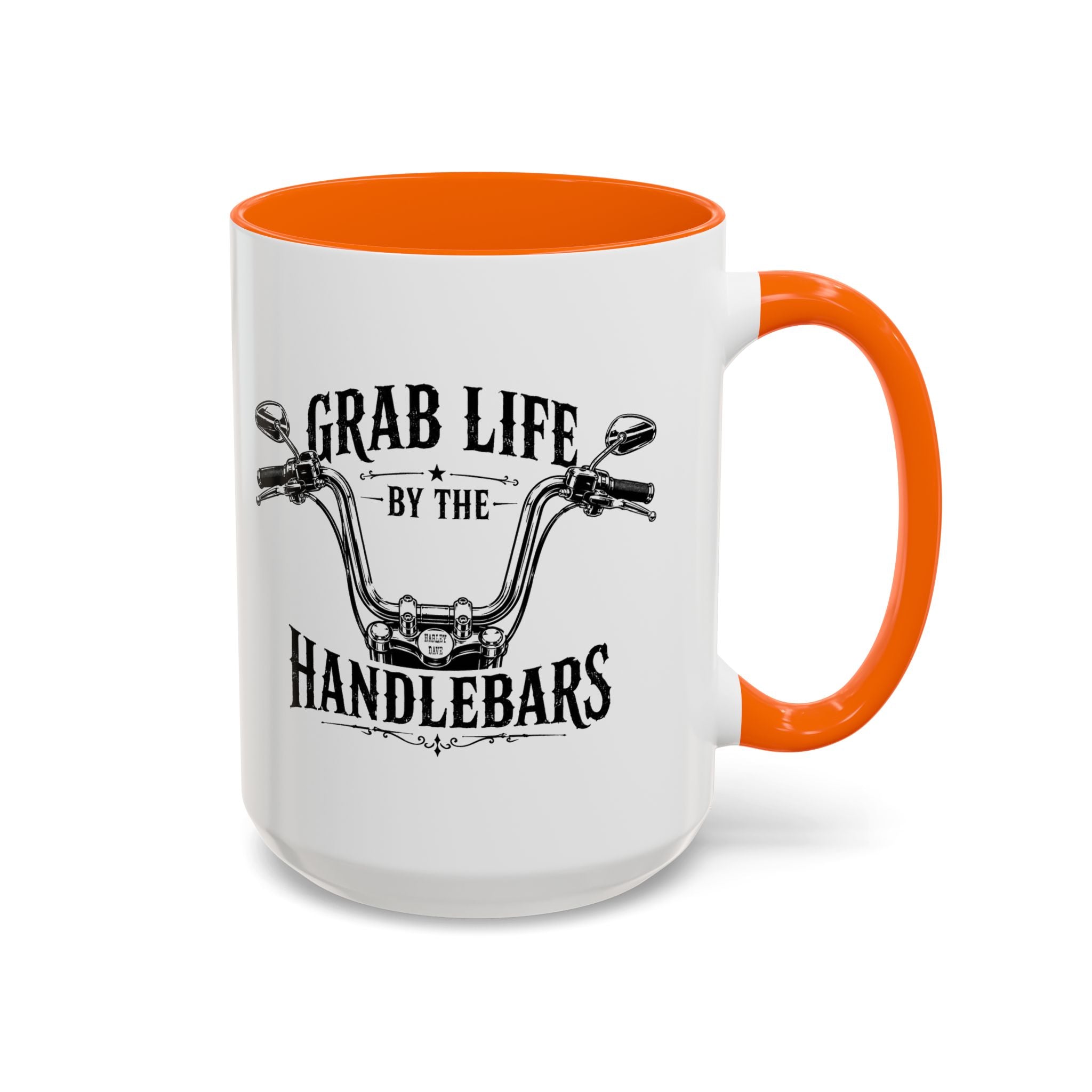 Grab Life by the Handlebars Coffee Mug — Motorcycle Rider Gift (11/15 oz)