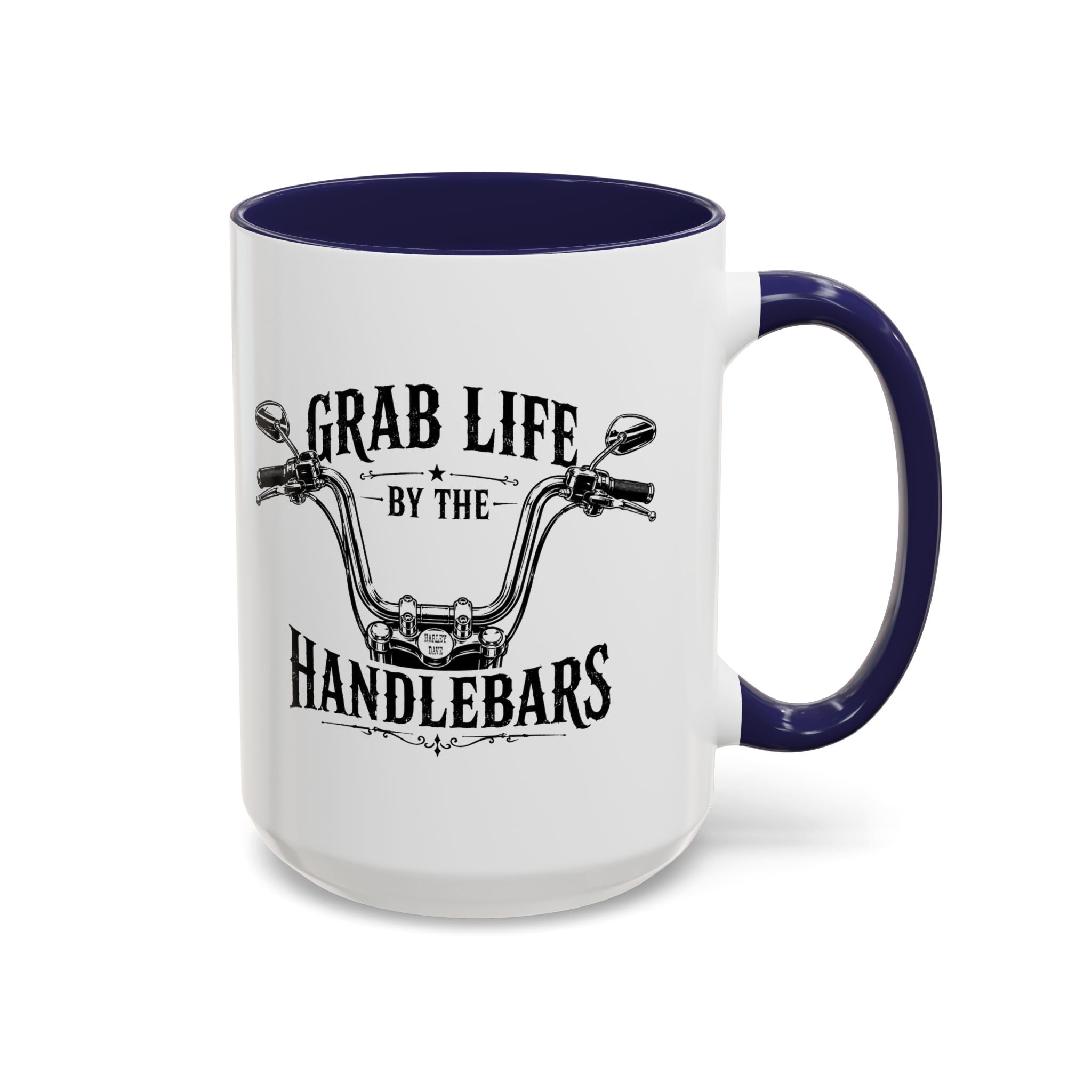 Grab Life by the Handlebars Coffee Mug — Motorcycle Rider Gift (11/15 oz)