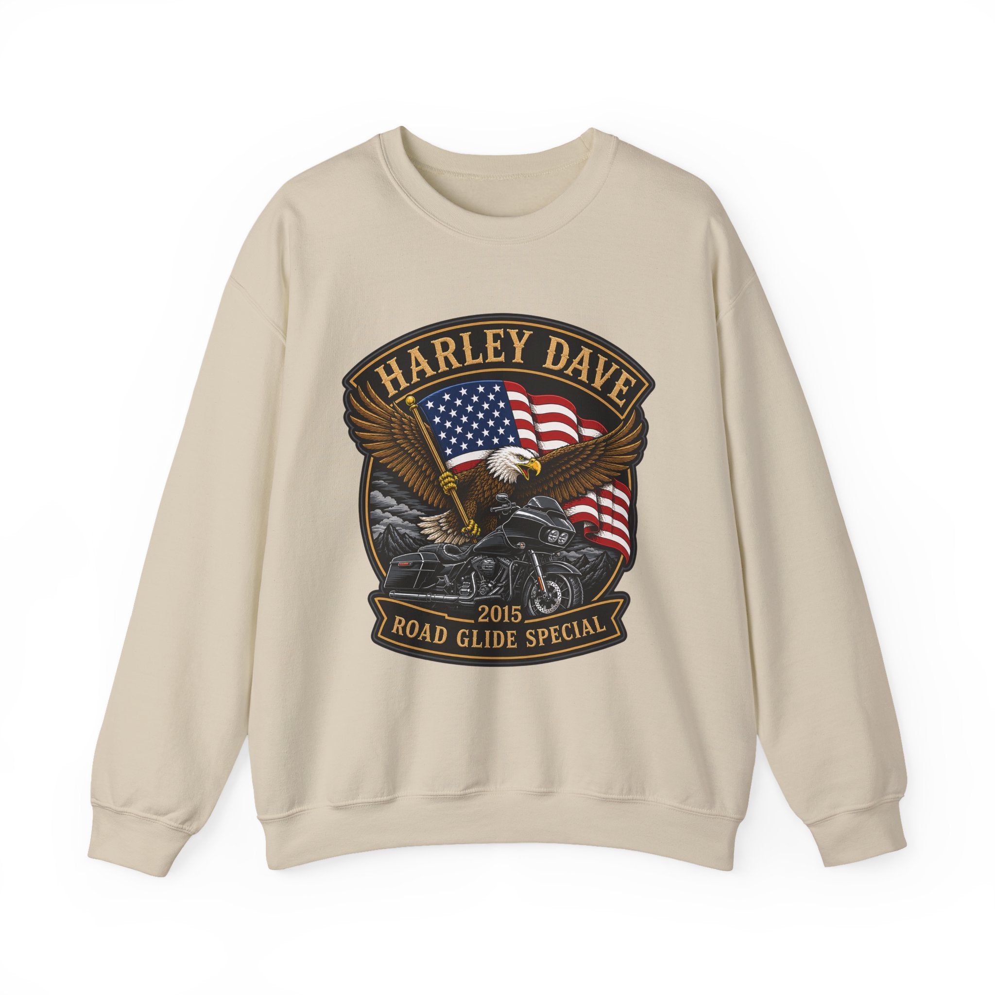 "Harley Dave 2015 Road Glide Special American Eagle" Motorcycle Sweatshirt