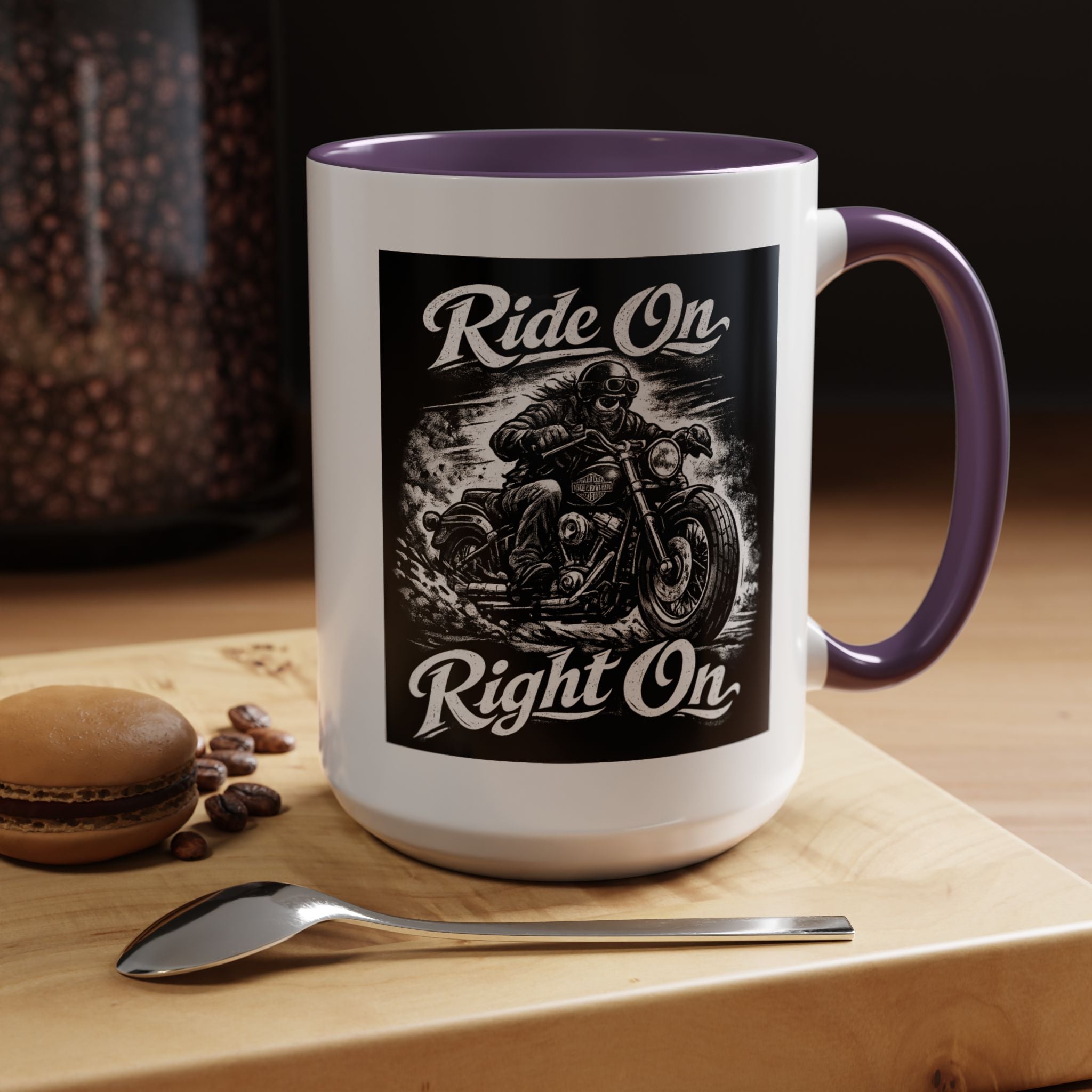 "Ride On Right On" Motorcycle Coffee Mug (11/15oz)