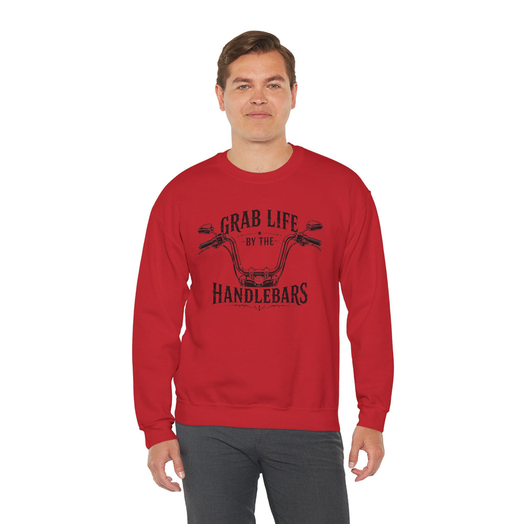 "Grab Life by the Handlebars" Motorcycle Sweatshirt