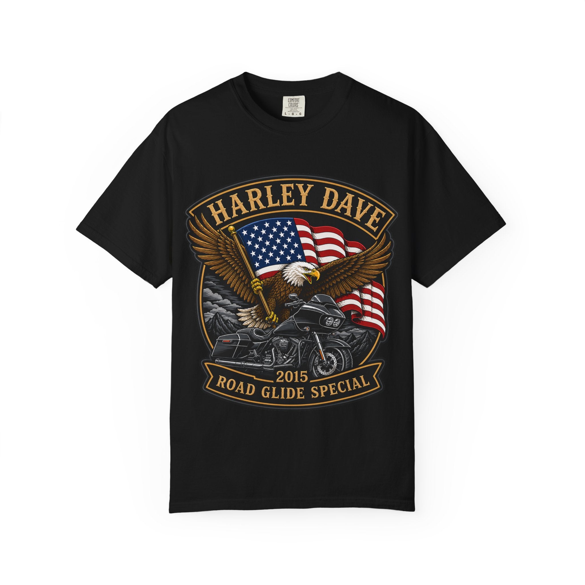 "Harley Dave 2015 Road Glide Special American Eagle" Motorcycle Tee