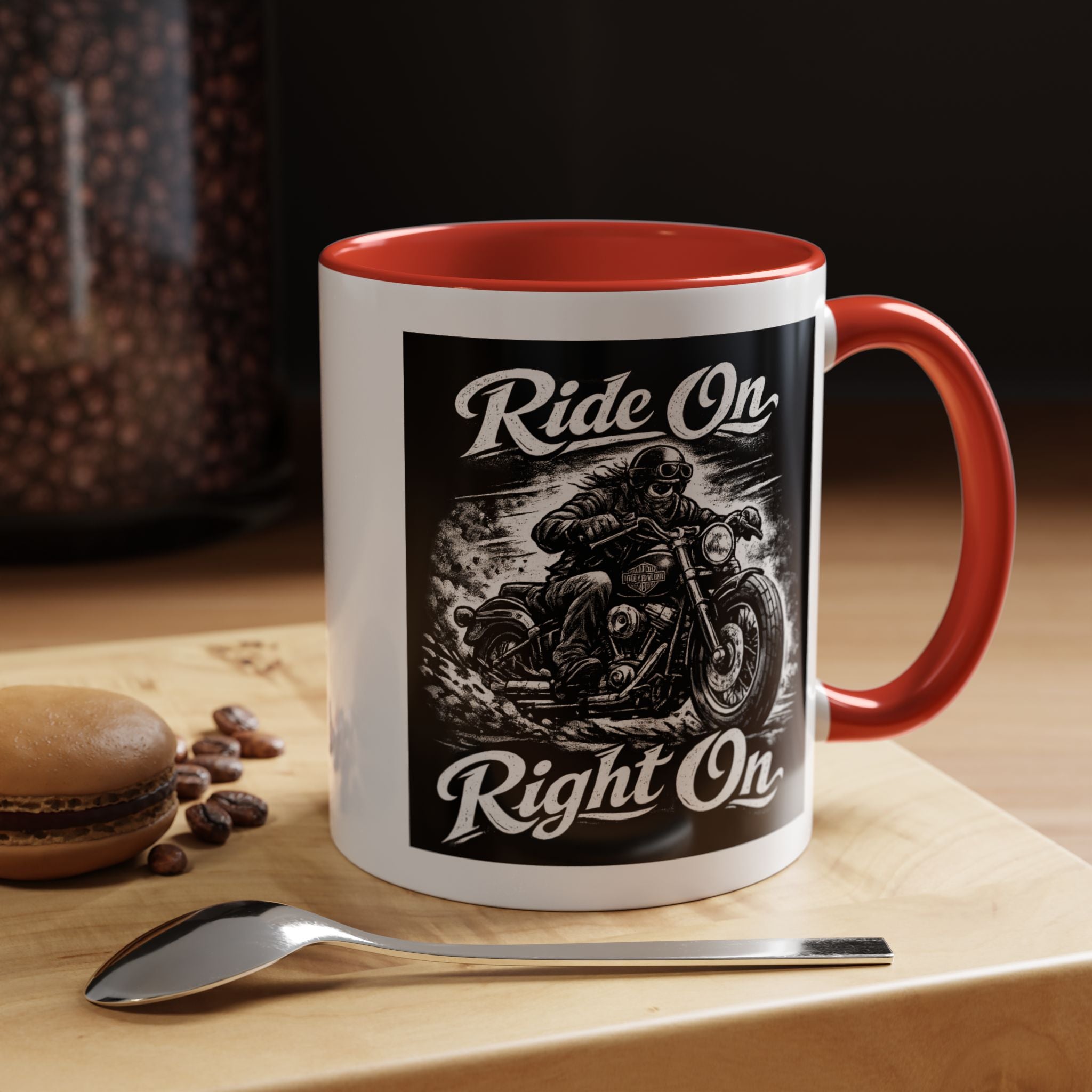 "Ride On Right On" Motorcycle Coffee Mug (11/15oz)