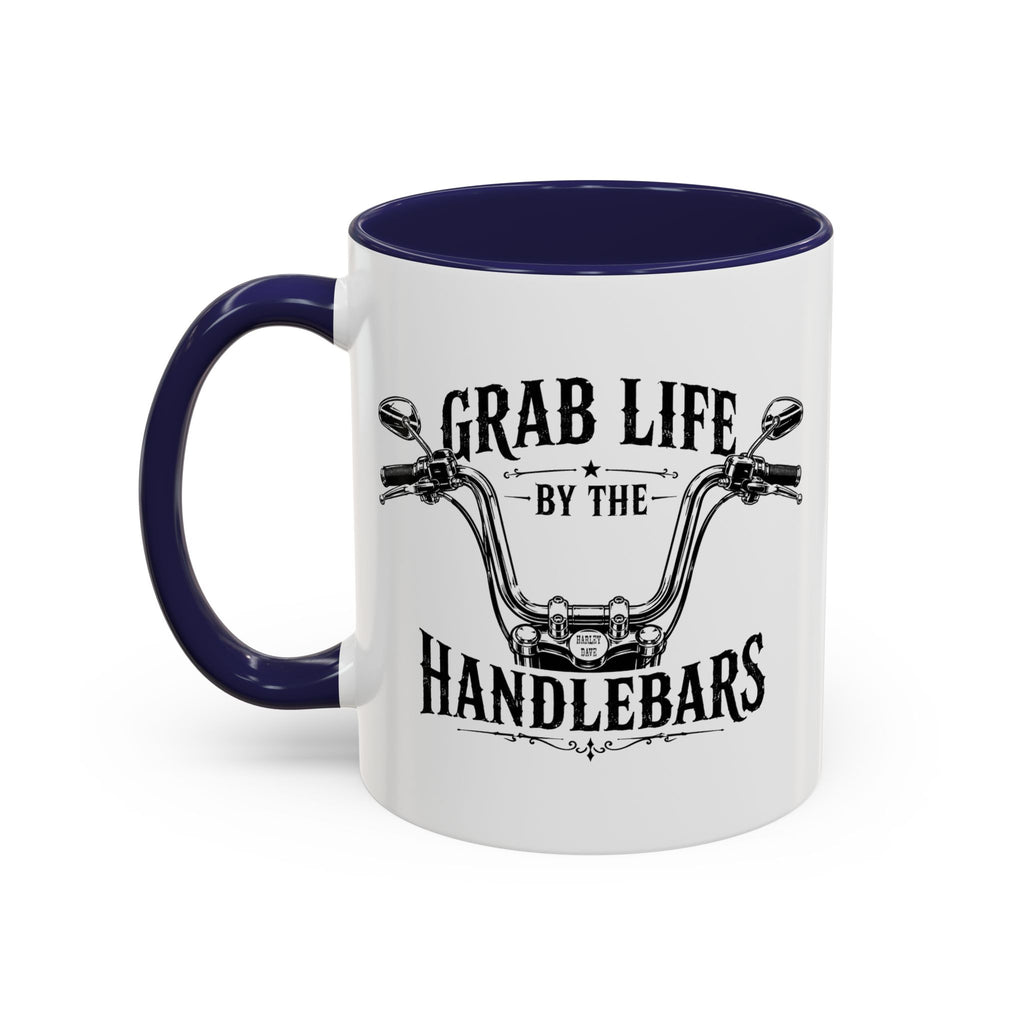 Grab Life by the Handlebars Coffee Mug — Motorcycle Rider Gift (11/15 oz)
