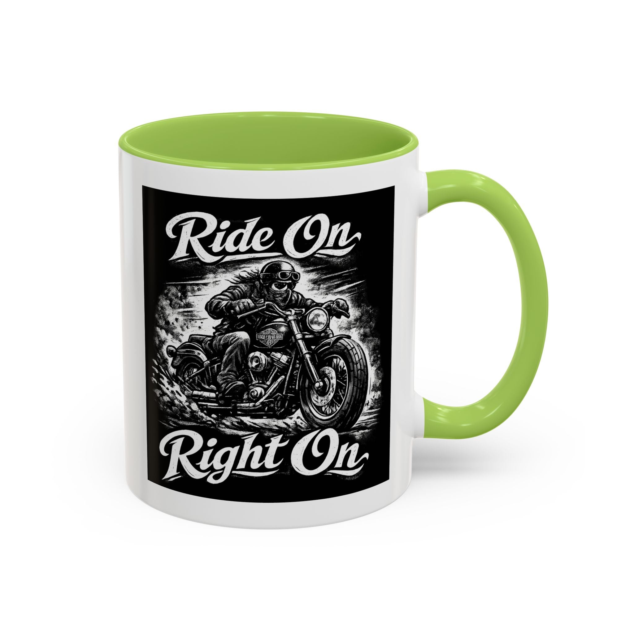 "Ride On Right On" Motorcycle Coffee Mug (11/15oz)