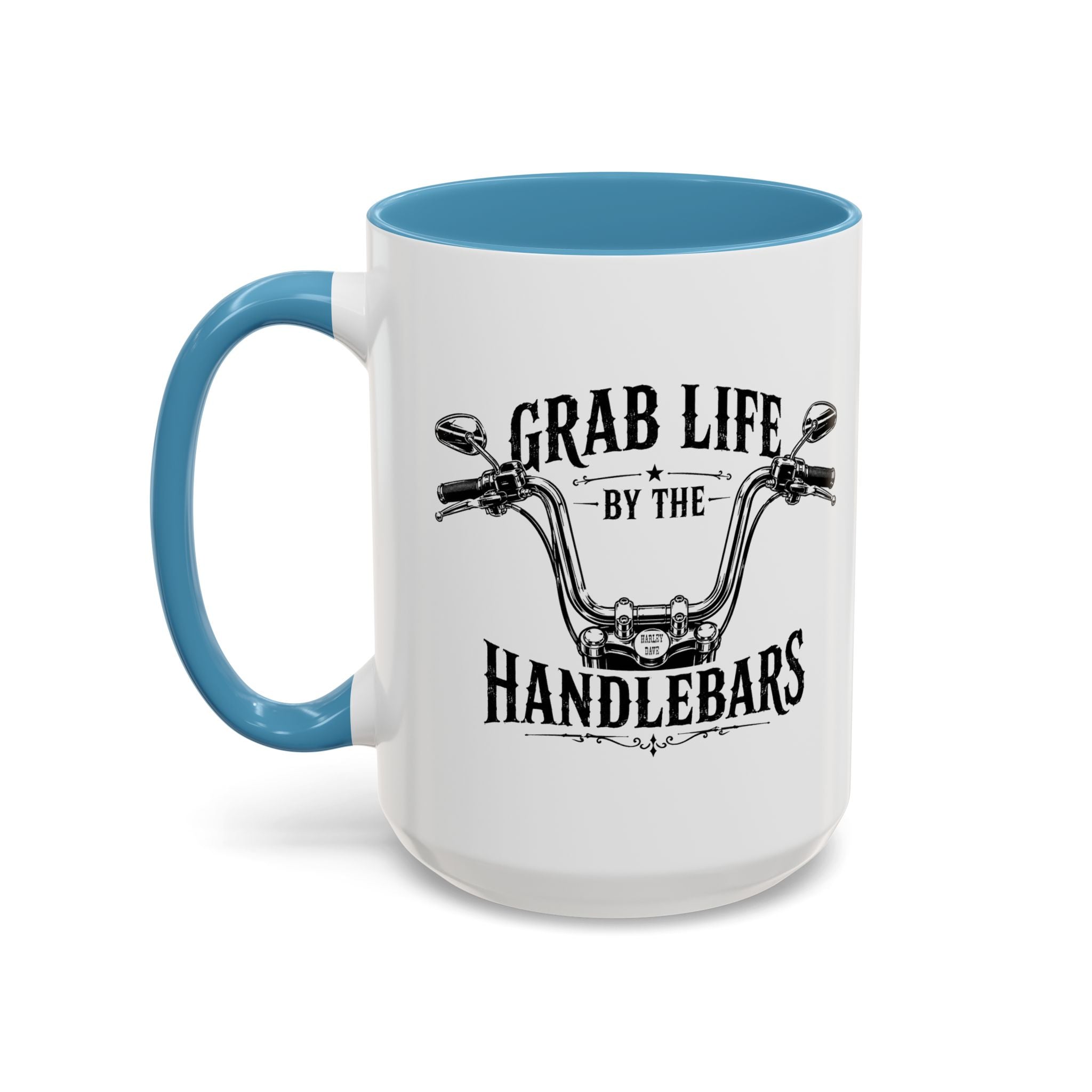Grab Life by the Handlebars Coffee Mug — Motorcycle Rider Gift (11/15 oz)