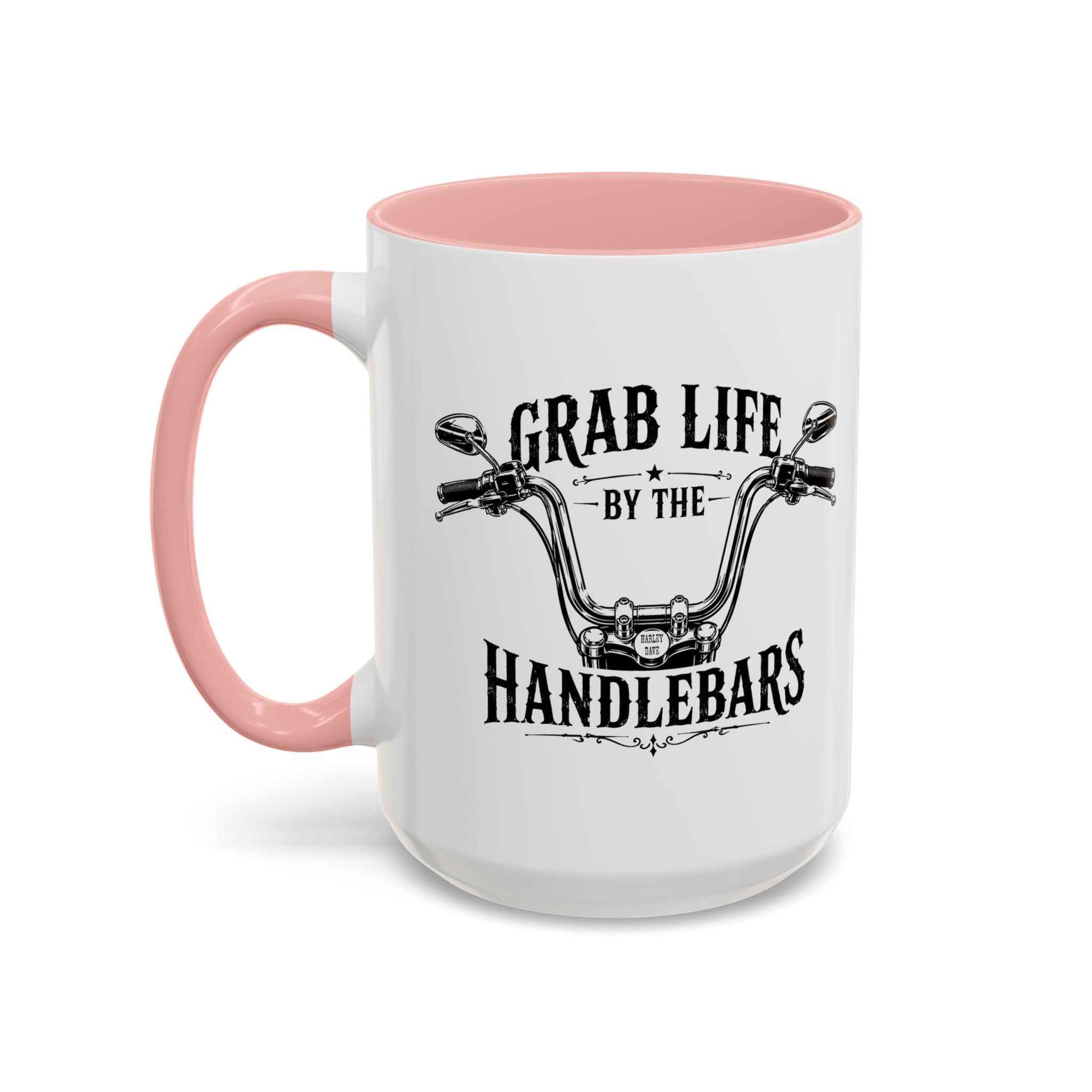 Grab Life by the Handlebars Coffee Mug — Motorcycle Rider Gift (11/15 oz)