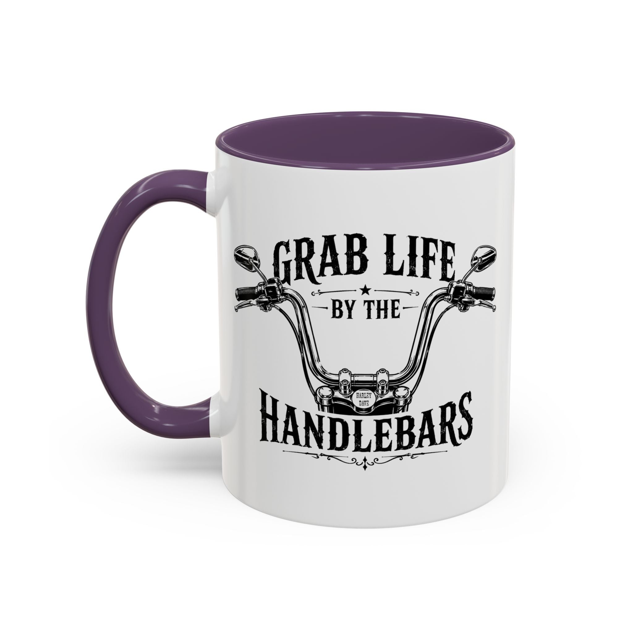 Grab Life by the Handlebars Coffee Mug — Motorcycle Rider Gift (11/15 oz)