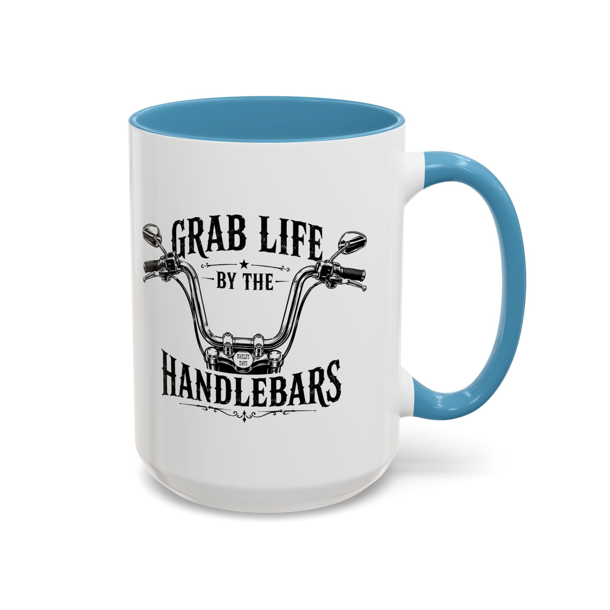 Grab Life by the Handlebars Coffee Mug — Motorcycle Rider Gift (11/15 oz)