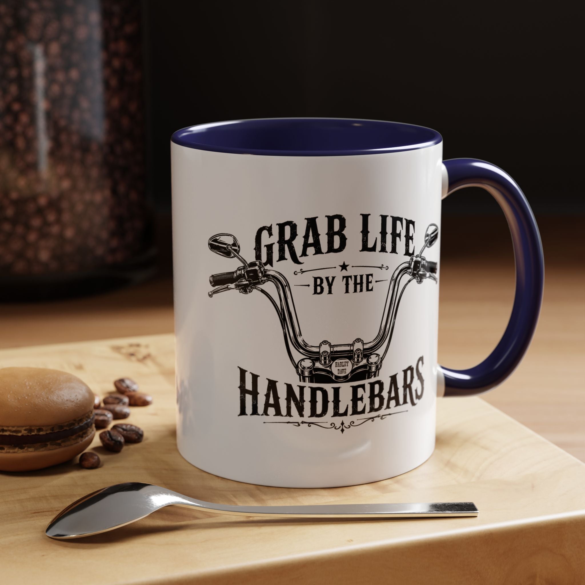 Grab Life by the Handlebars Coffee Mug — Motorcycle Rider Gift (11/15 oz)