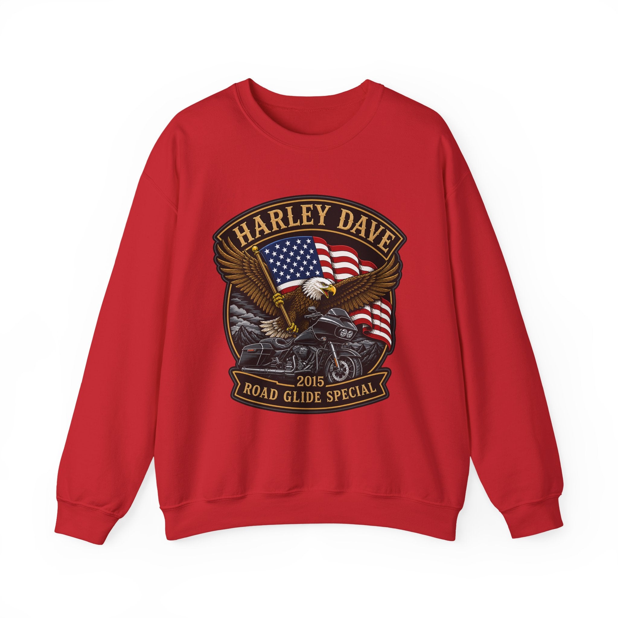 "Harley Dave 2015 Road Glide Special American Eagle" Motorcycle Sweatshirt