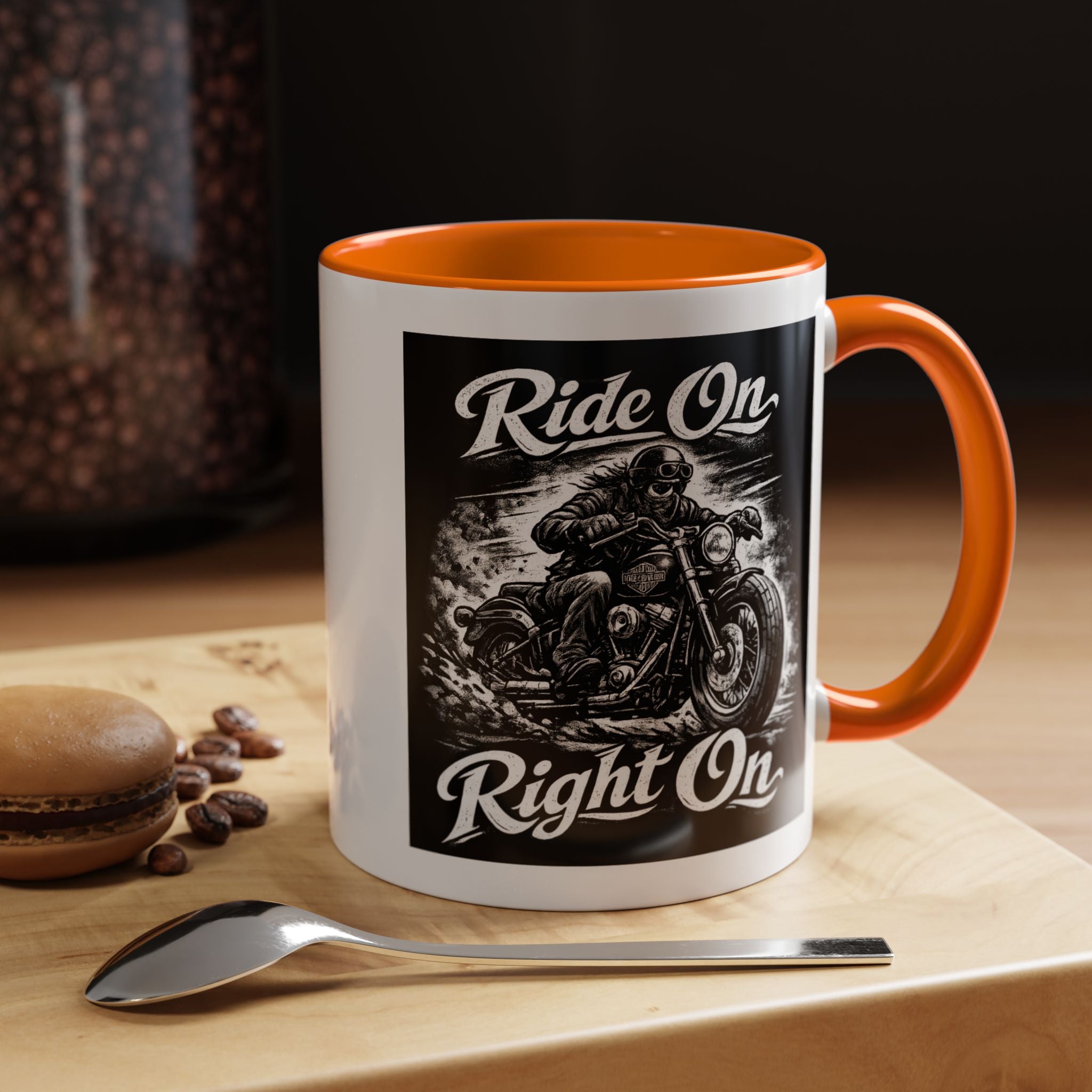 "Ride On Right On" Motorcycle Coffee Mug (11/15oz)