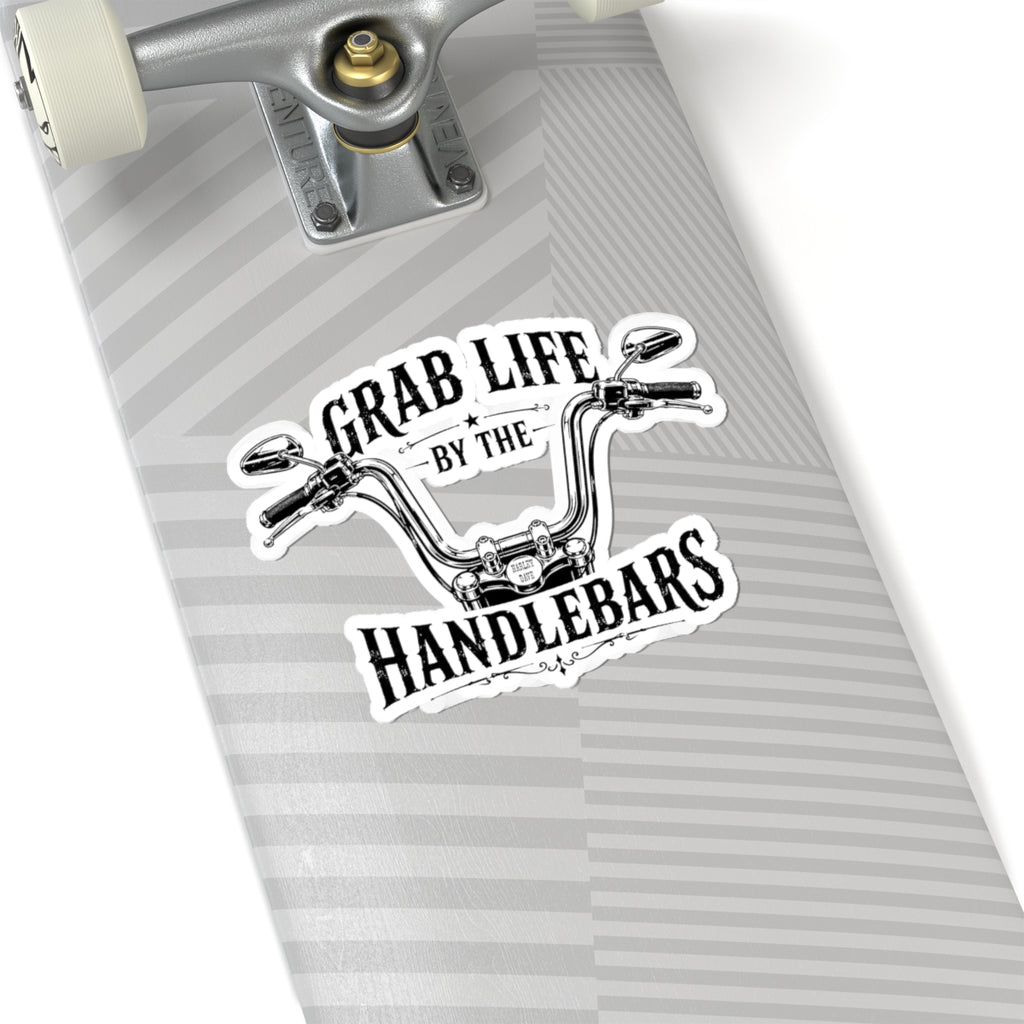 "Grab Life by the Handlebars" Motorcycle Sticker