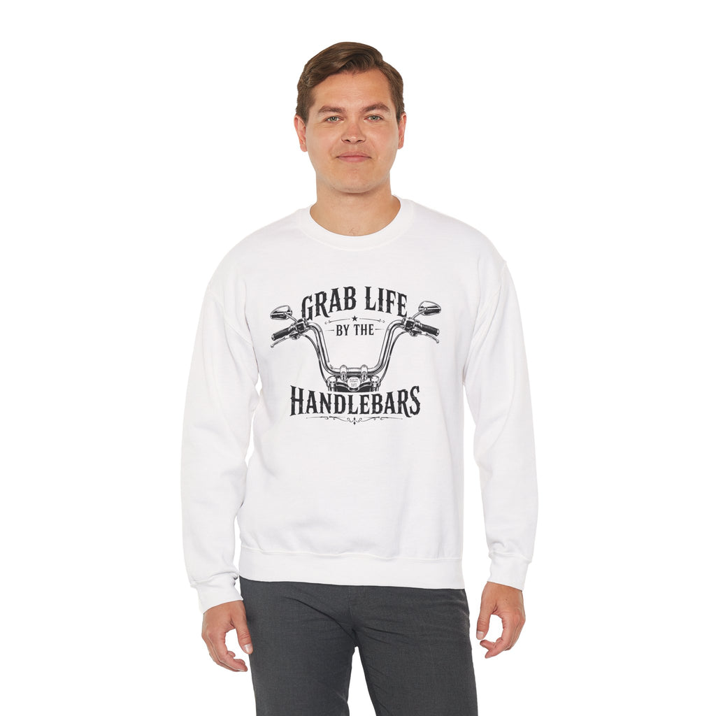 "Grab Life by the Handlebars" Motorcycle Sweatshirt