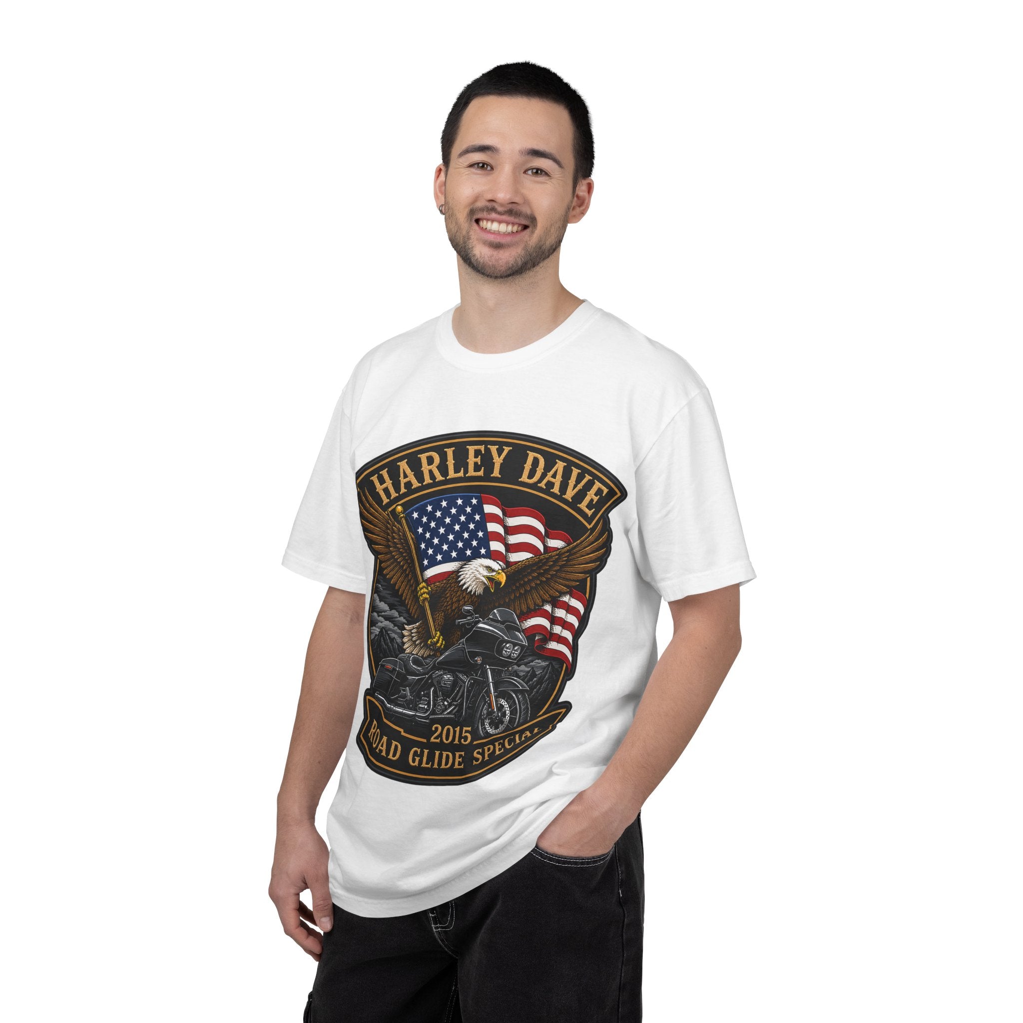 "Harley Dave 2015 Road Glide Special American Eagle" Motorcycle Tee