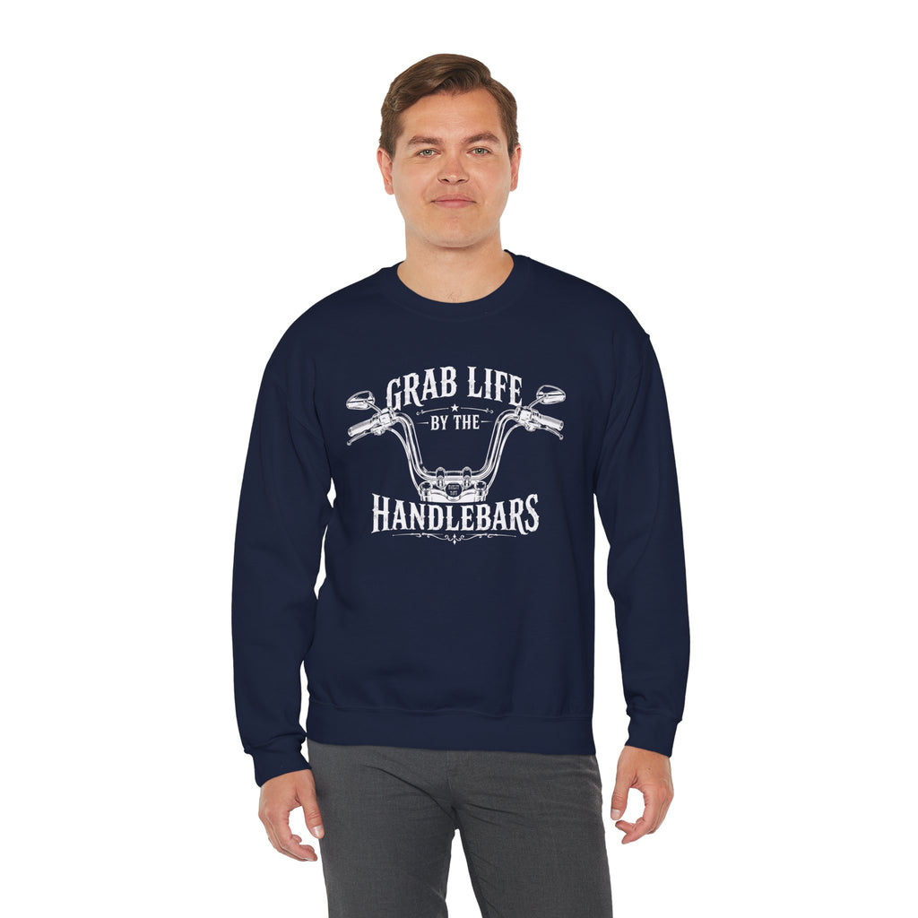 "Grab Life by the Handlebars" Motorcycle Sweatshirt