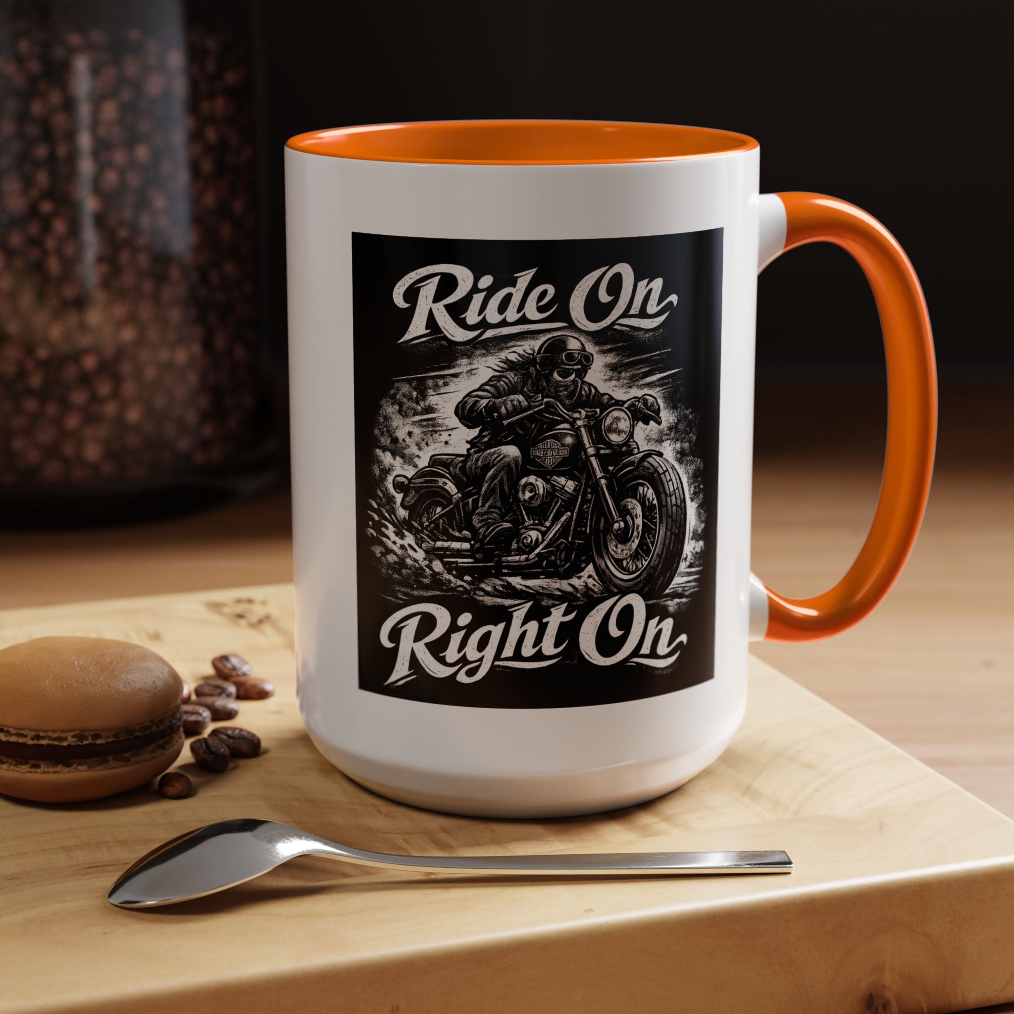"Ride On Right On" Motorcycle Coffee Mug (11/15oz)