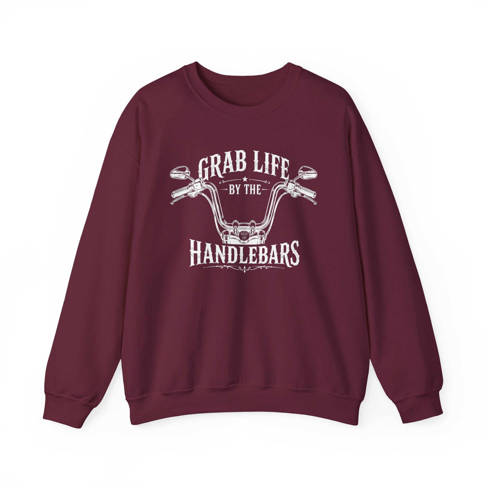 "Grab Life by the Handlebars" Motorcycle Sweatshirt