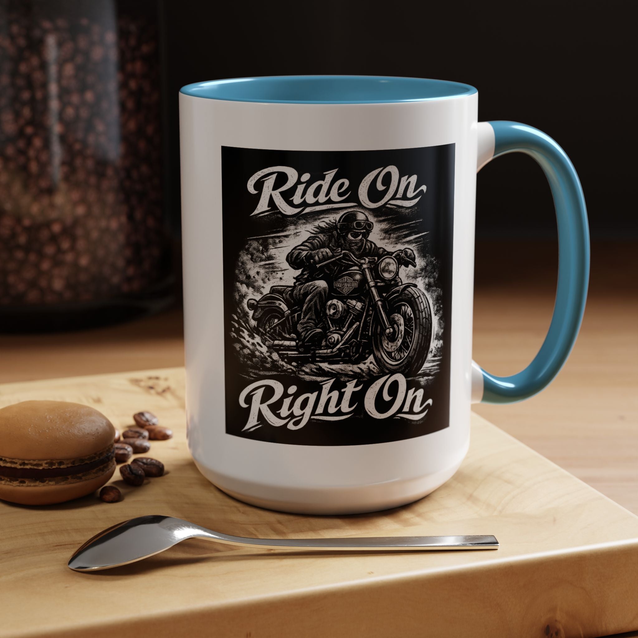 "Ride On Right On" Motorcycle Coffee Mug (11/15oz)