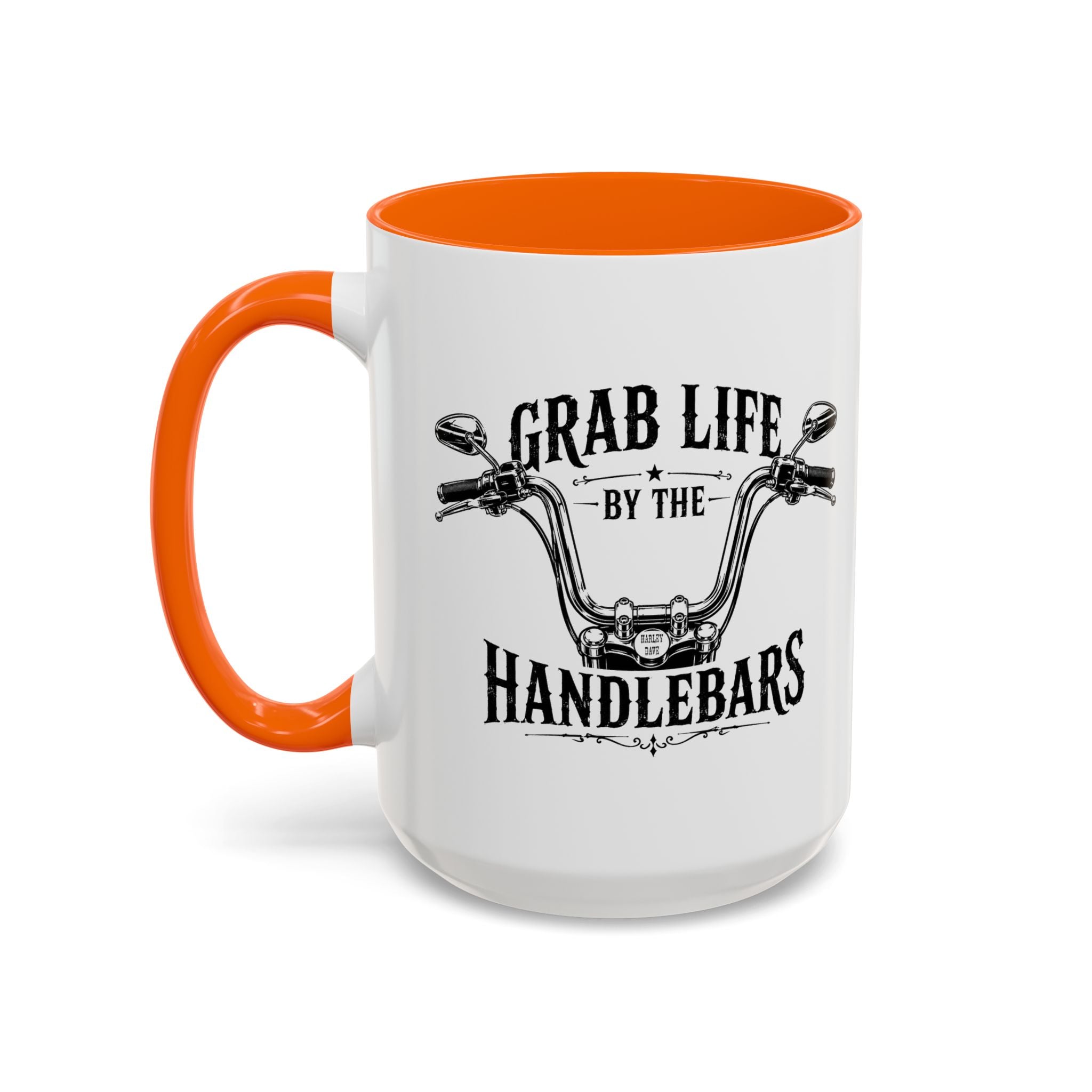Grab Life by the Handlebars Coffee Mug — Motorcycle Rider Gift (11/15 oz)