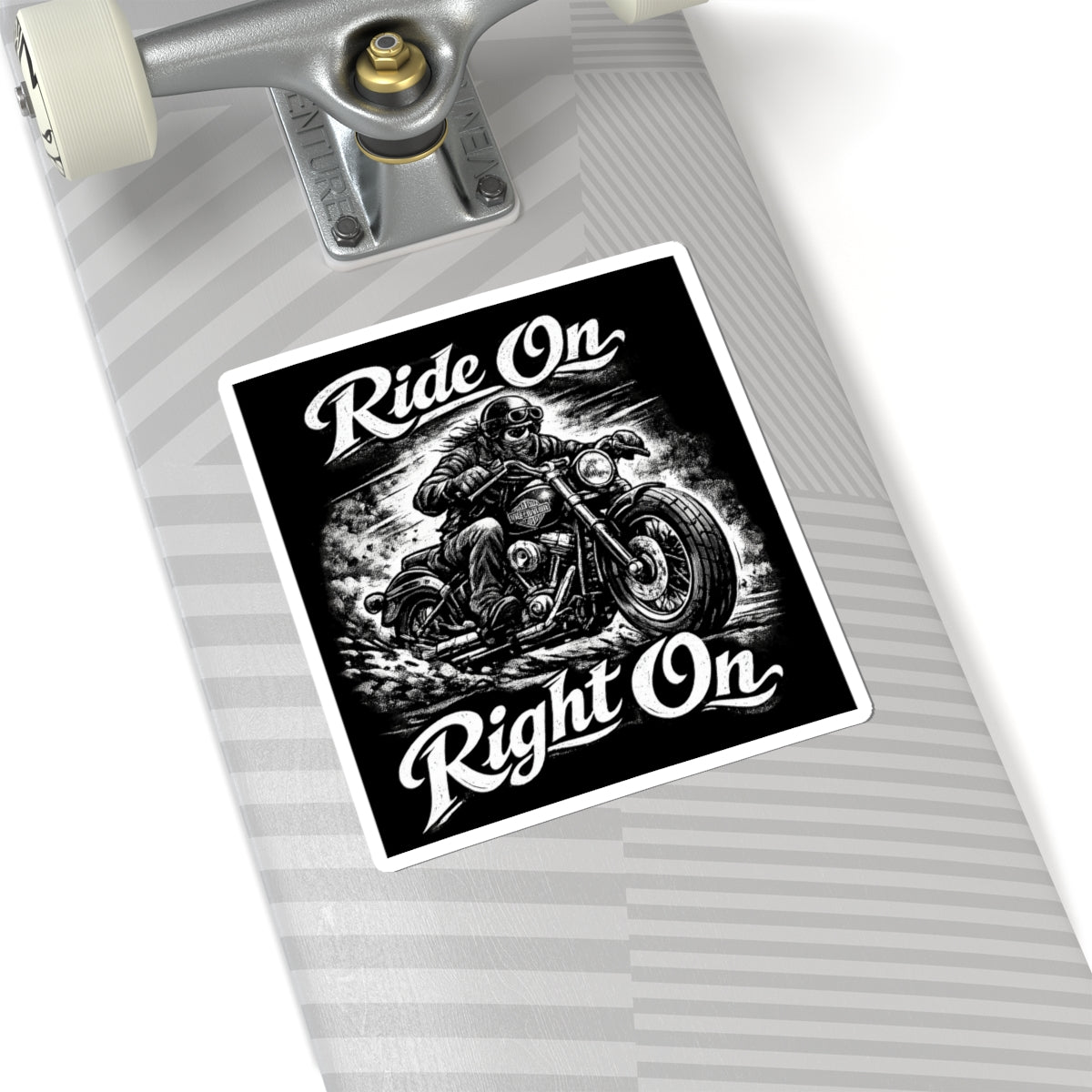 "Ride On Right On" Motorcycle Sticker