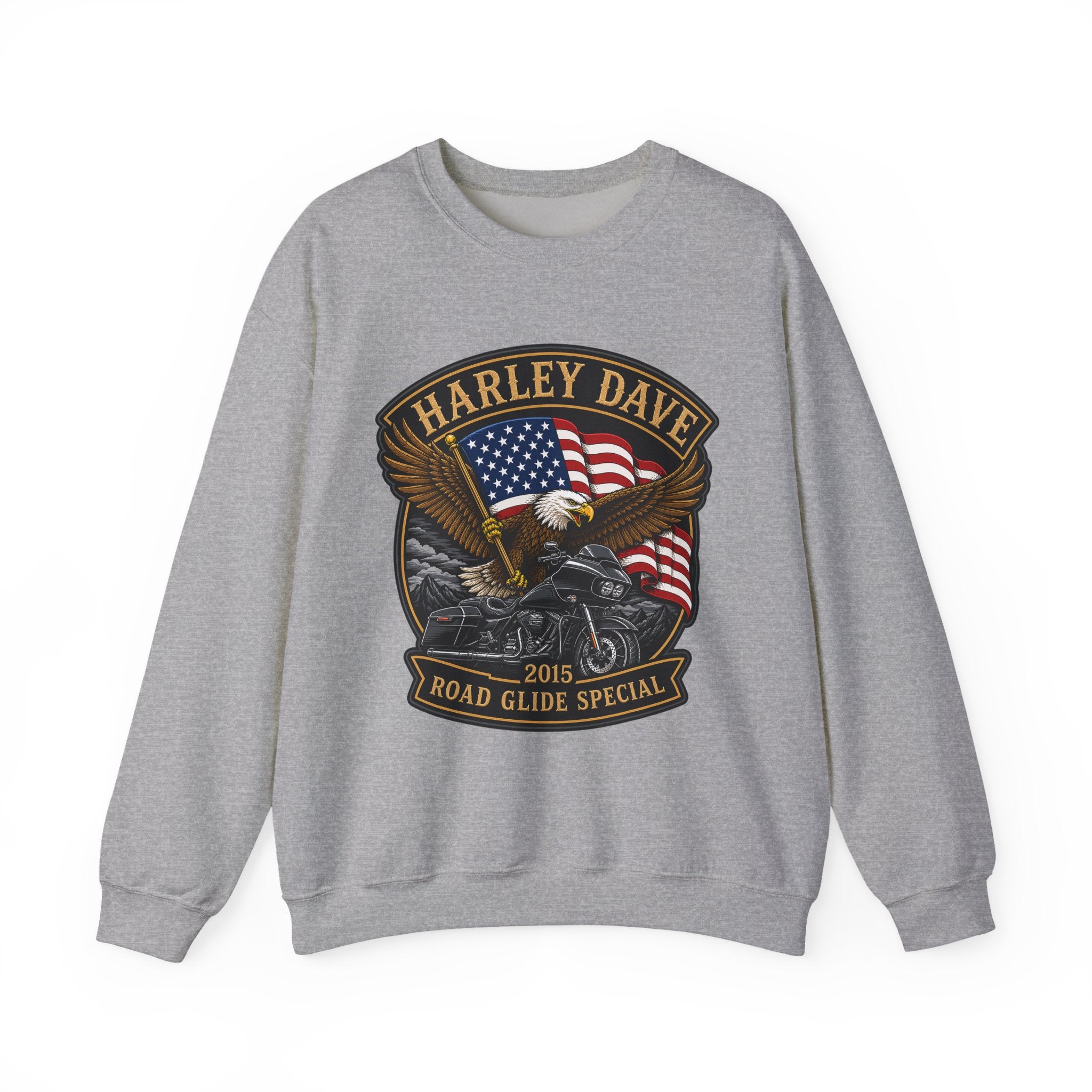 "Harley Dave 2015 Road Glide Special American Eagle" Motorcycle Sweatshirt