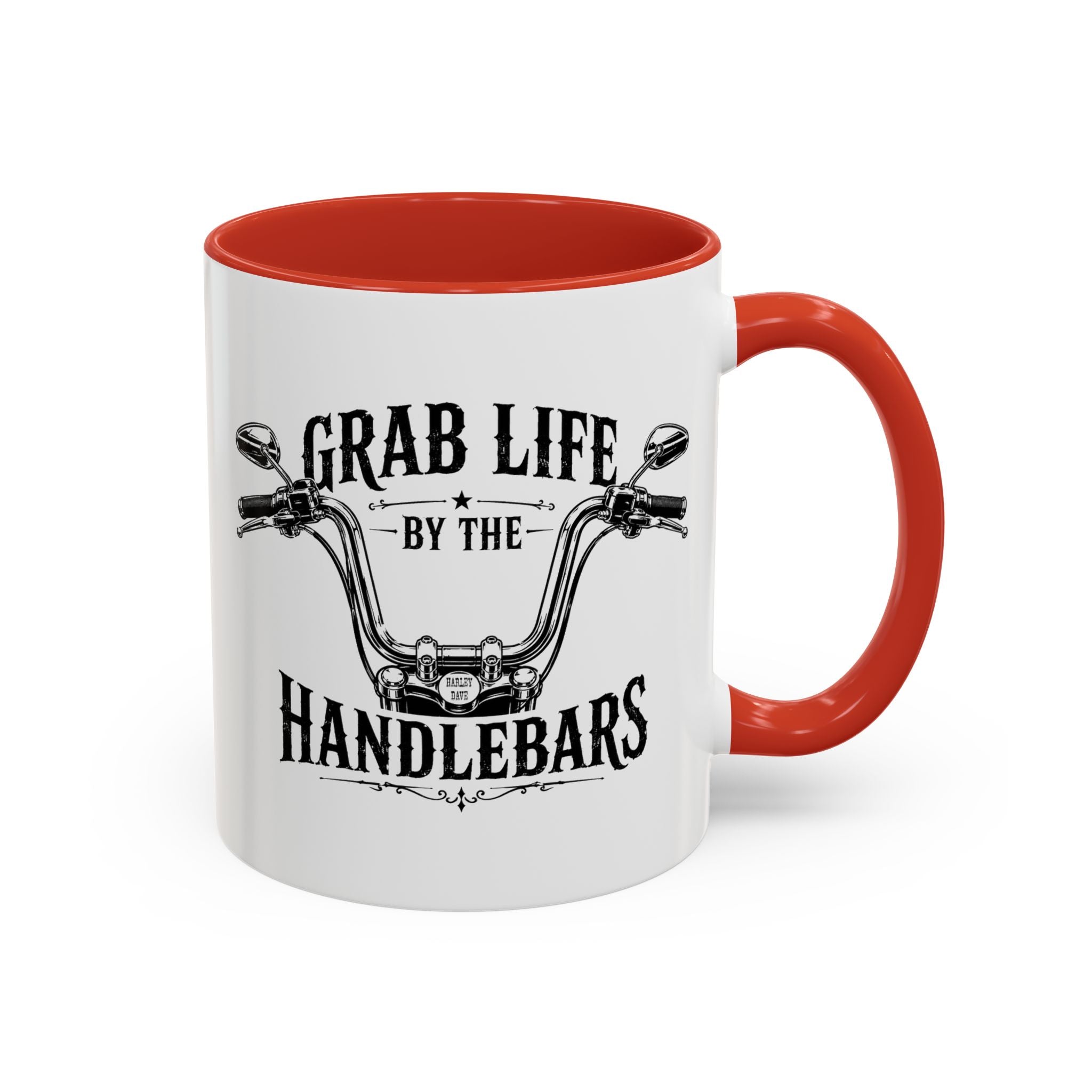 Grab Life by the Handlebars Coffee Mug — Motorcycle Rider Gift (11/15 oz)