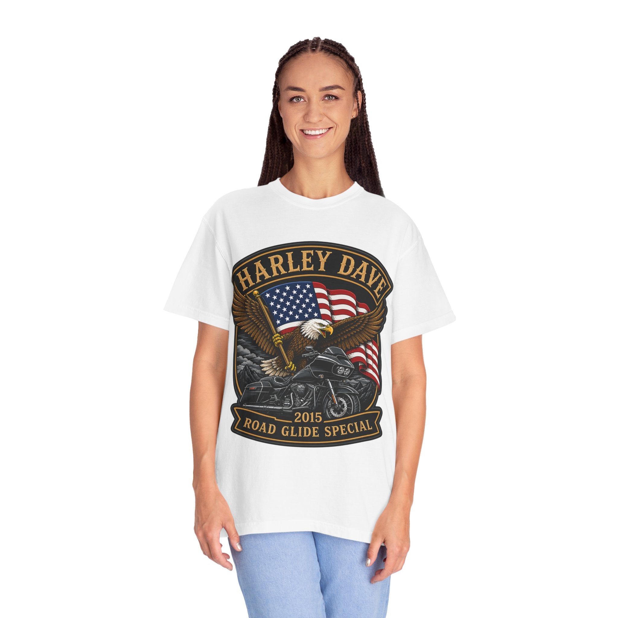 "Harley Dave 2015 Road Glide Special American Eagle" Motorcycle Tee
