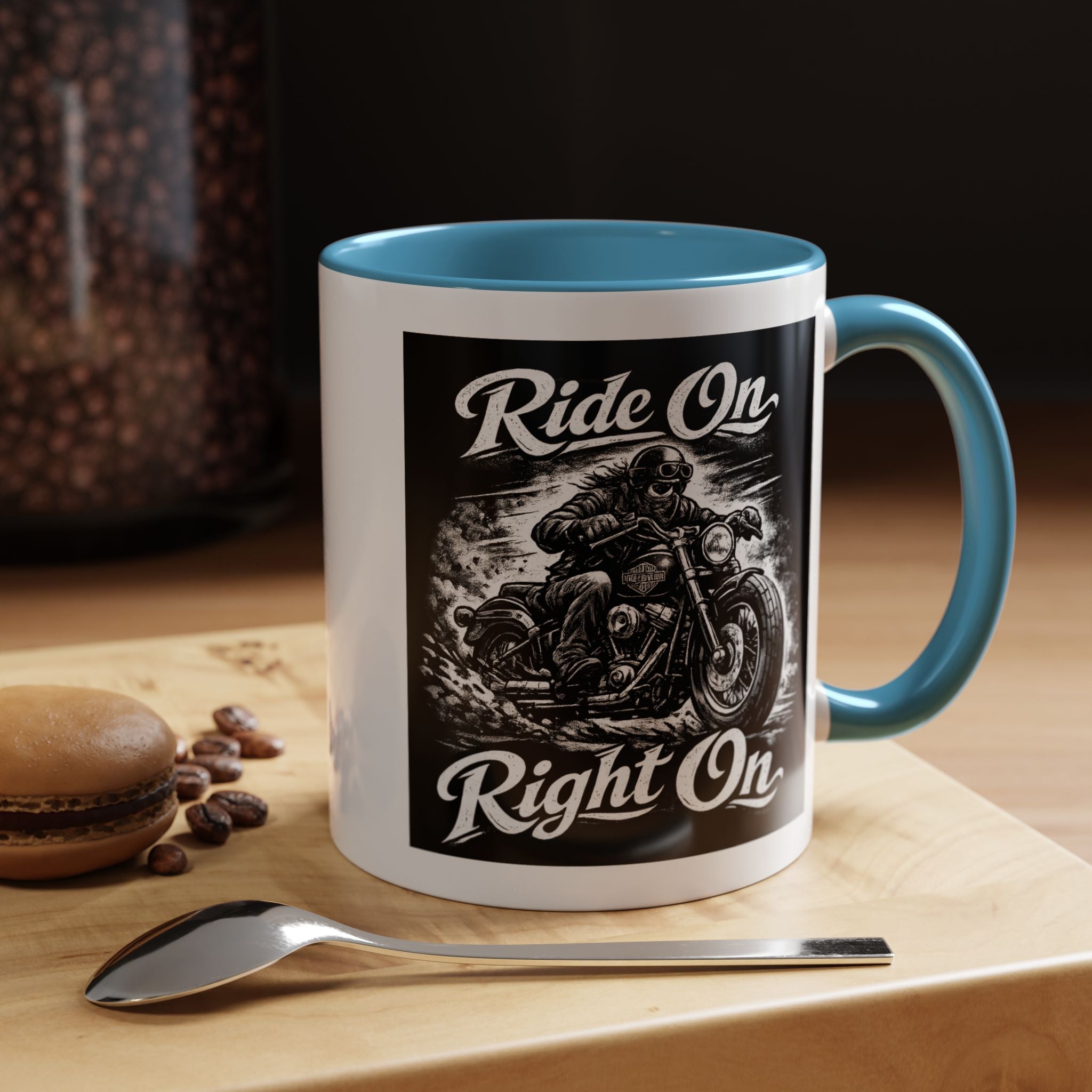 "Ride On Right On" Motorcycle Coffee Mug (11/15oz)