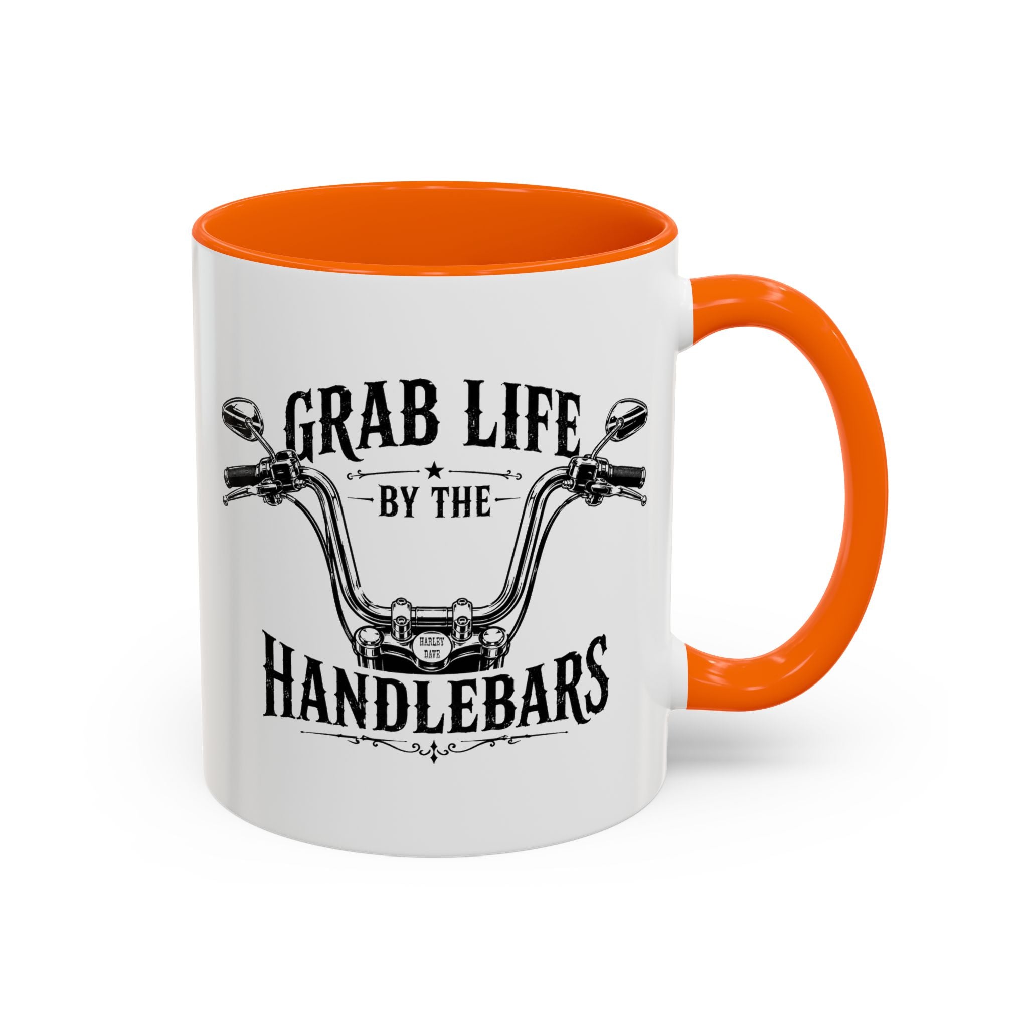 Grab Life by the Handlebars Coffee Mug — Motorcycle Rider Gift (11/15 oz)