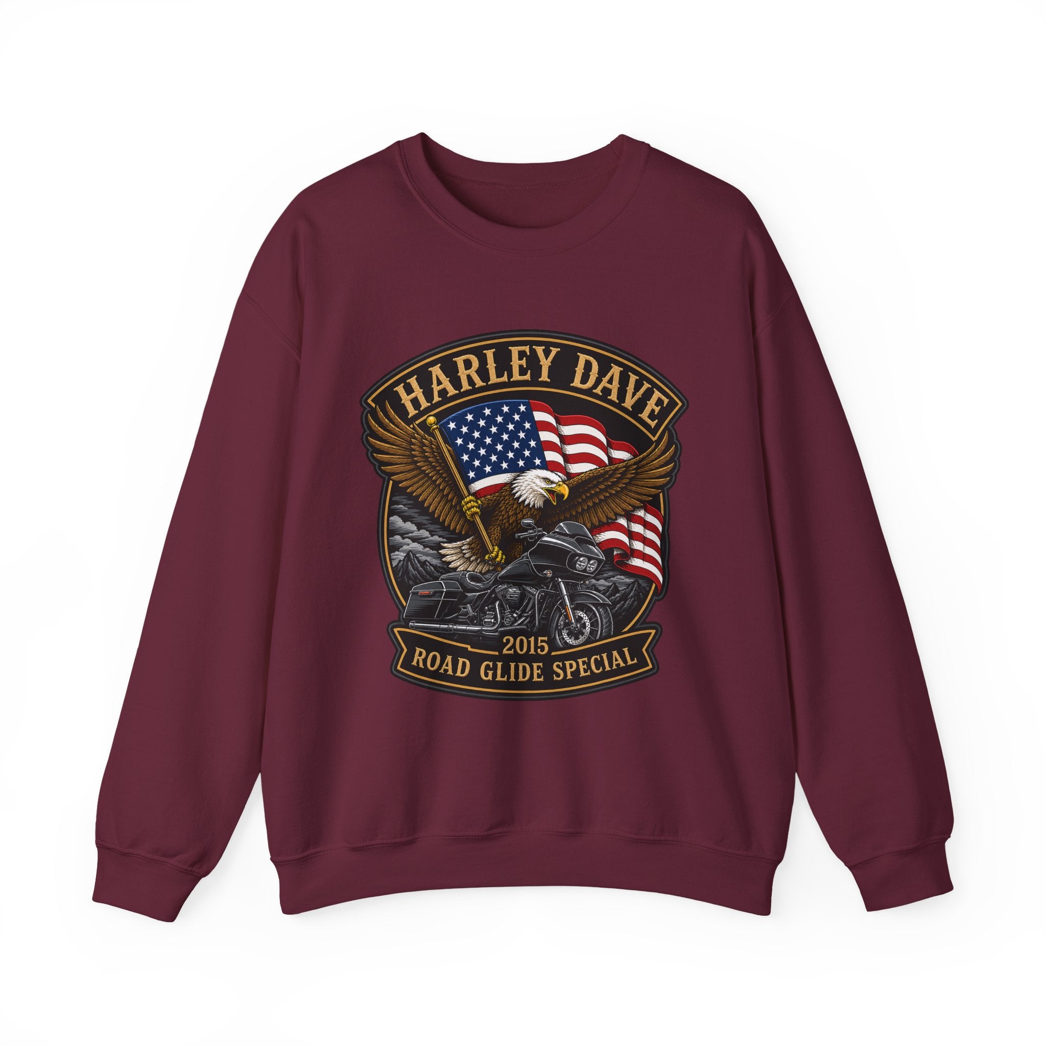 "Harley Dave 2015 Road Glide Special American Eagle" Motorcycle Sweatshirt