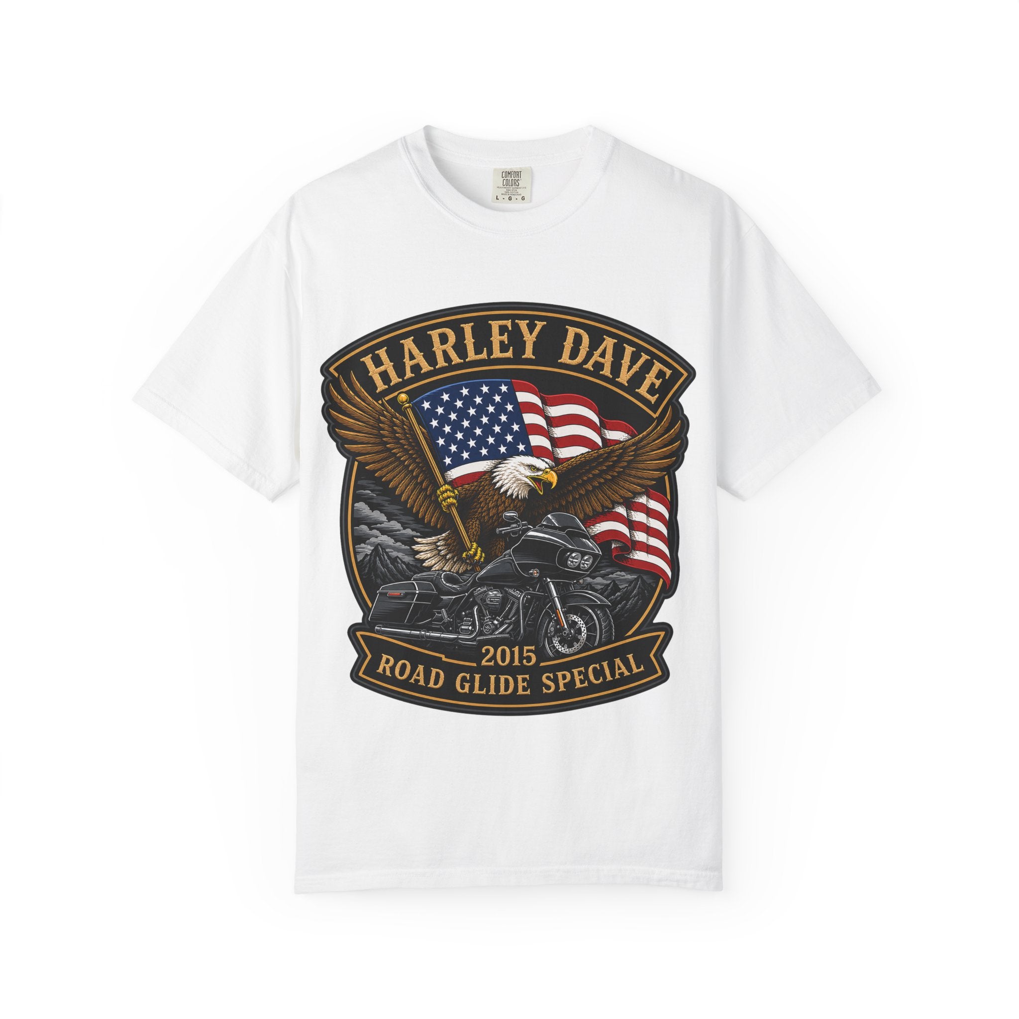 "Harley Dave 2015 Road Glide Special American Eagle" Motorcycle Tee