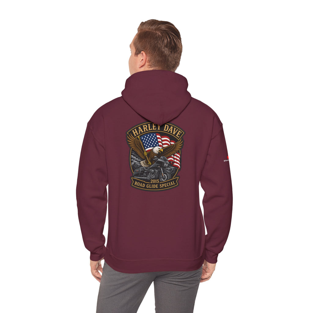 "Harley Dave 2015 Road Glide Special American Eagle" Hoodie