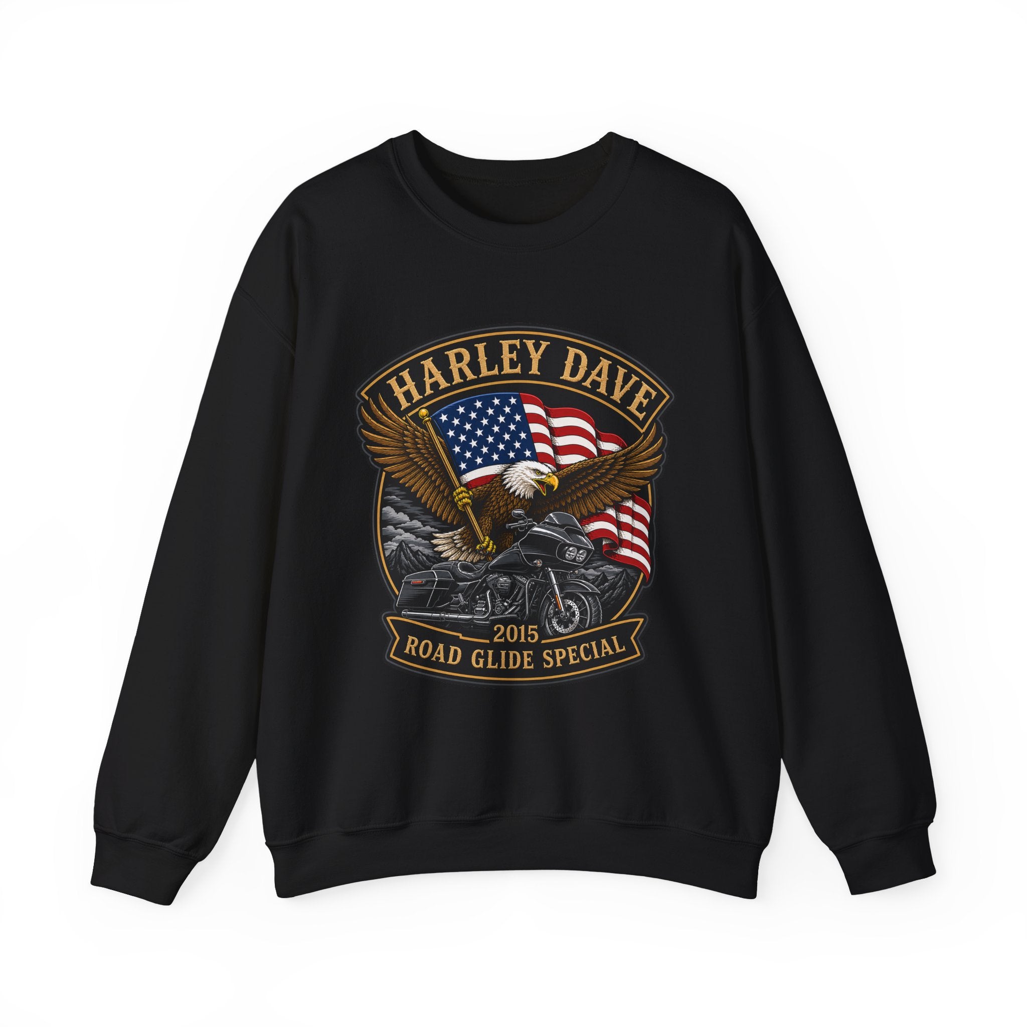 "Harley Dave 2015 Road Glide Special American Eagle" Motorcycle Sweatshirt