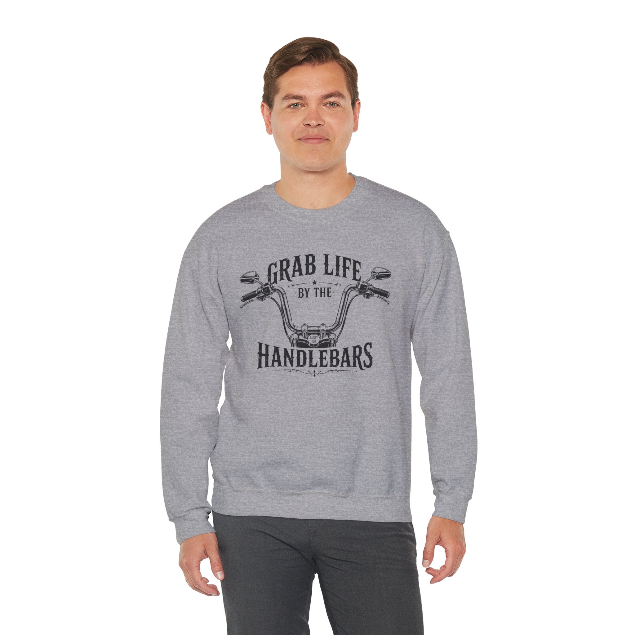 "Grab Life by the Handlebars" Motorcycle Sweatshirt