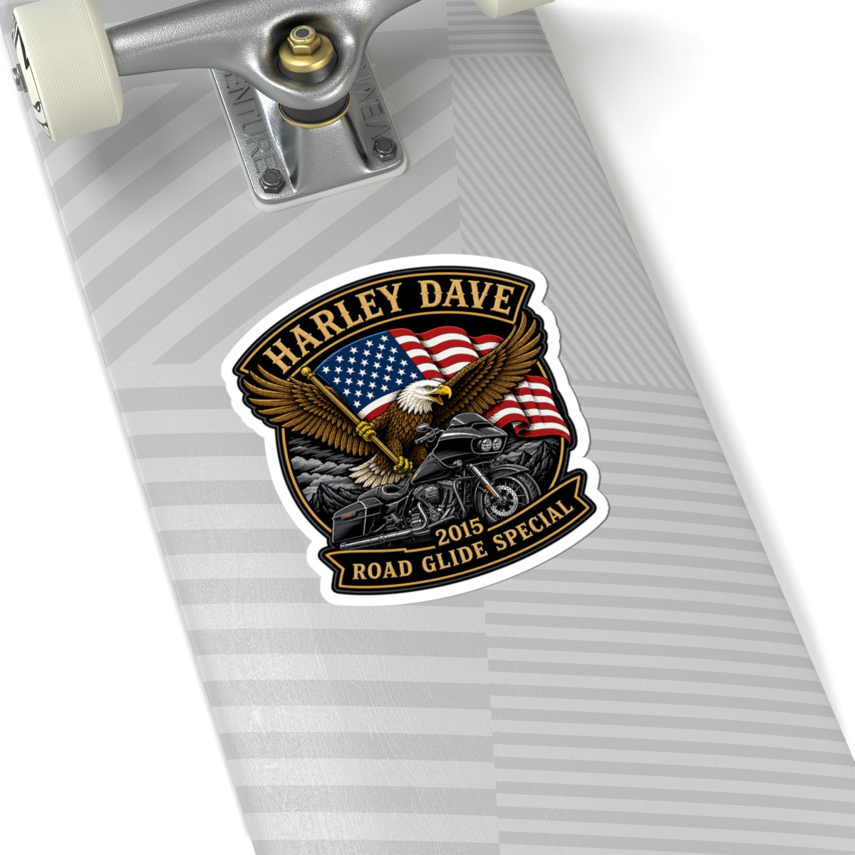 "Harley Dave 2015 Road Glide American Eagle" Kiss-Cut Decal Sticker