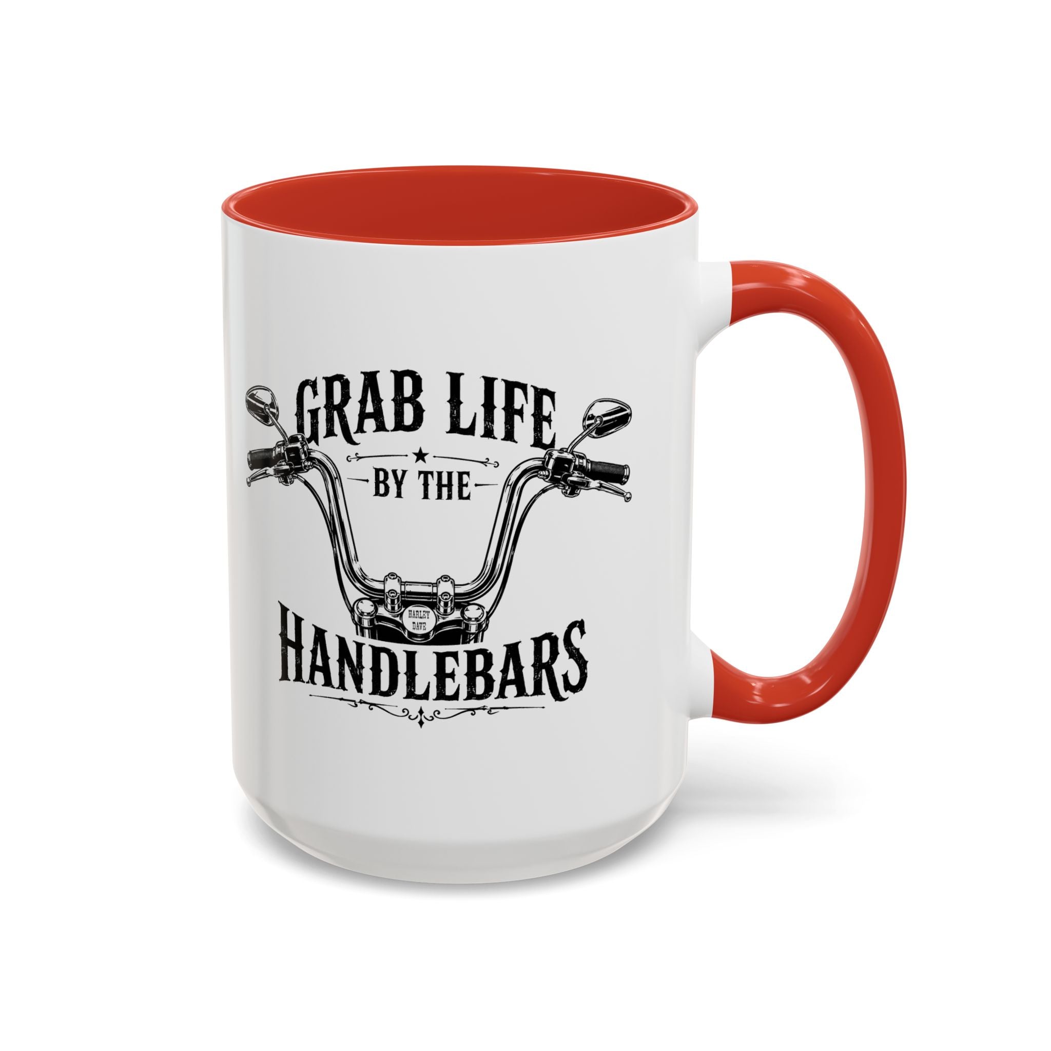 Grab Life by the Handlebars Coffee Mug — Motorcycle Rider Gift (11/15 oz)