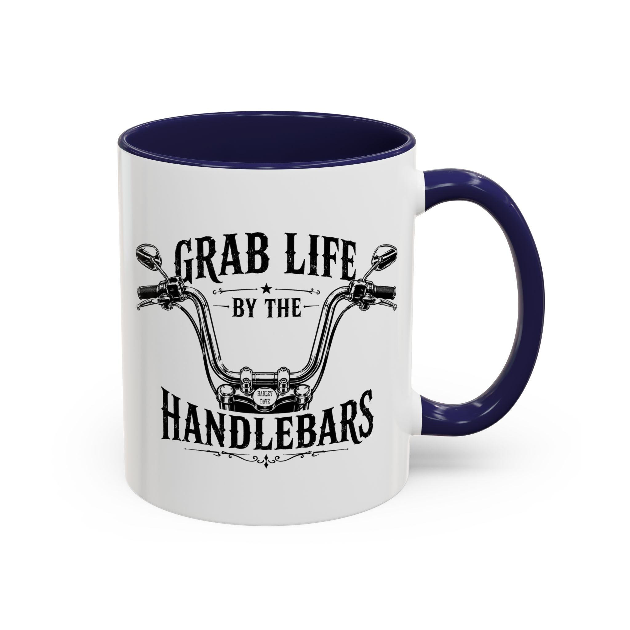Grab Life by the Handlebars Coffee Mug — Motorcycle Rider Gift (11/15 oz)