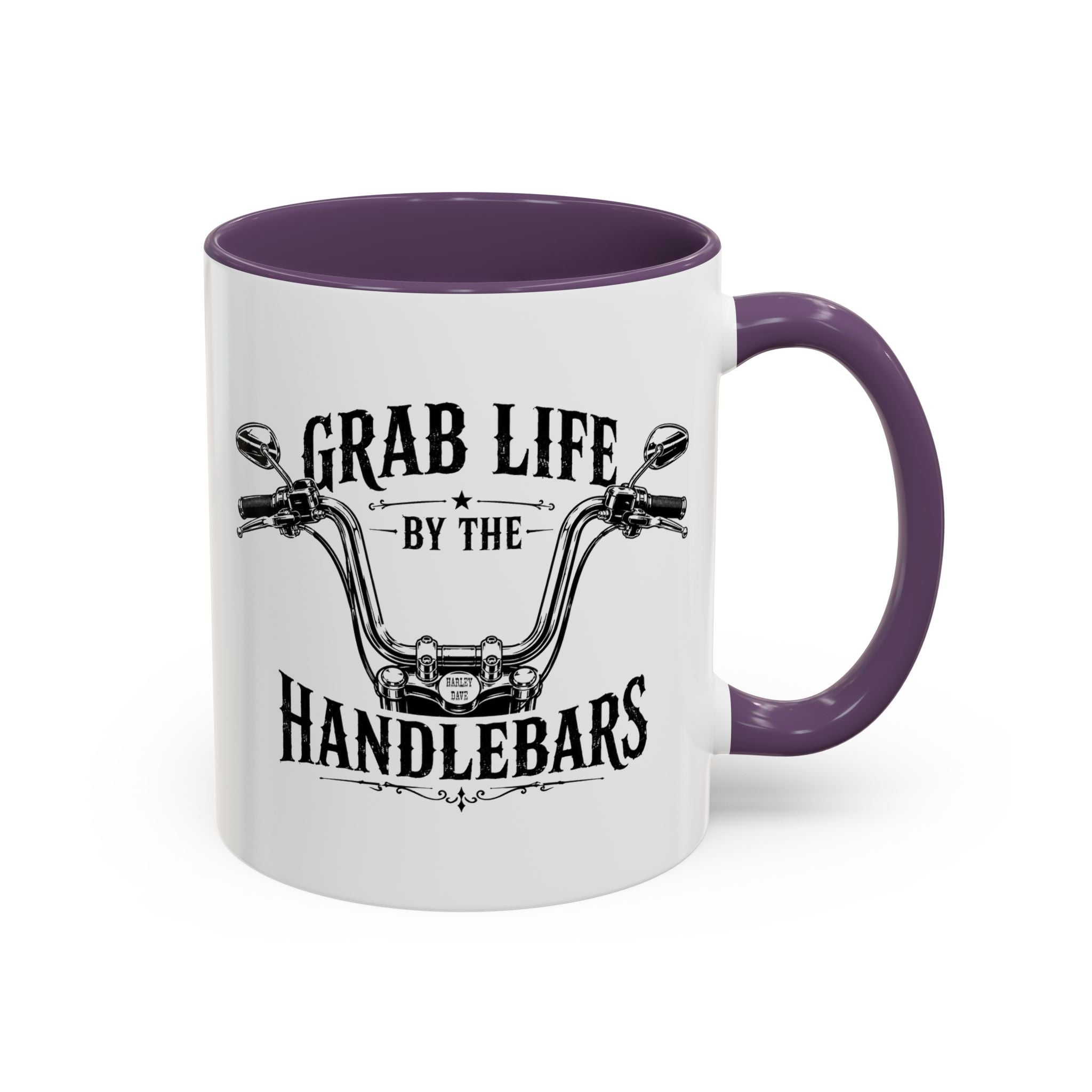 Grab Life by the Handlebars Coffee Mug — Motorcycle Rider Gift (11/15 oz)