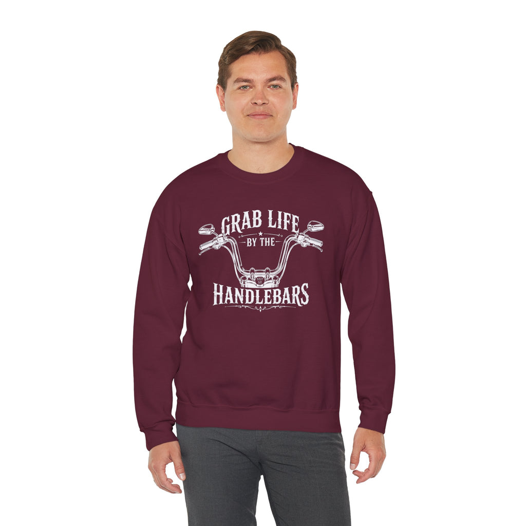 "Grab Life by the Handlebars" Motorcycle Sweatshirt