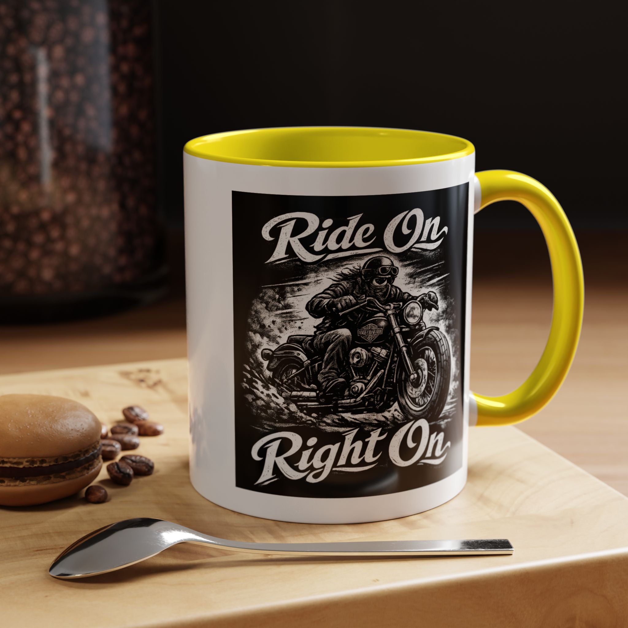 "Ride On Right On" Motorcycle Coffee Mug (11/15oz)