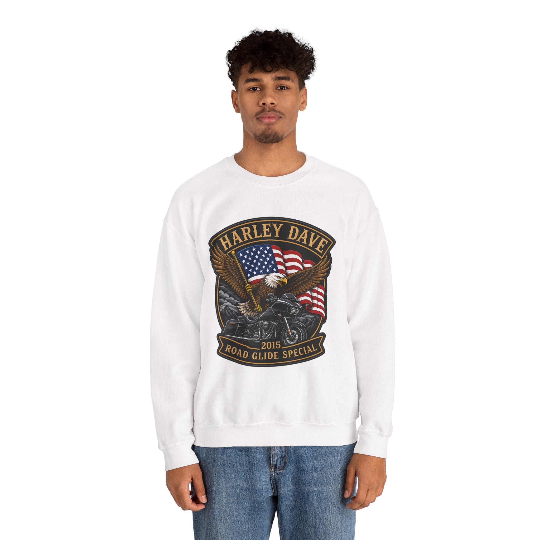 "Harley Dave 2015 Road Glide Special American Eagle" Motorcycle Sweatshirt