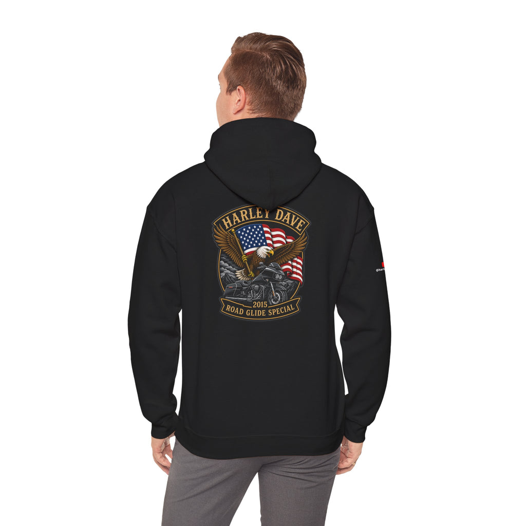 "Harley Dave 2015 Road Glide Special American Eagle" Hoodie
