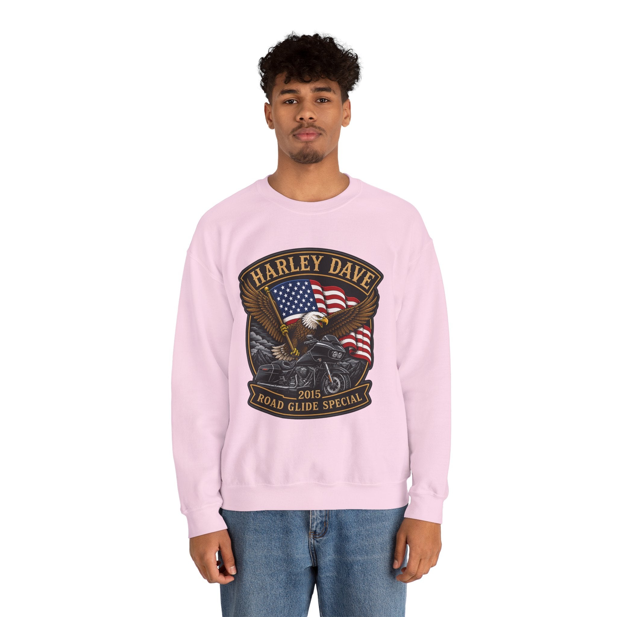 "Harley Dave 2015 Road Glide Special American Eagle" Motorcycle Sweatshirt