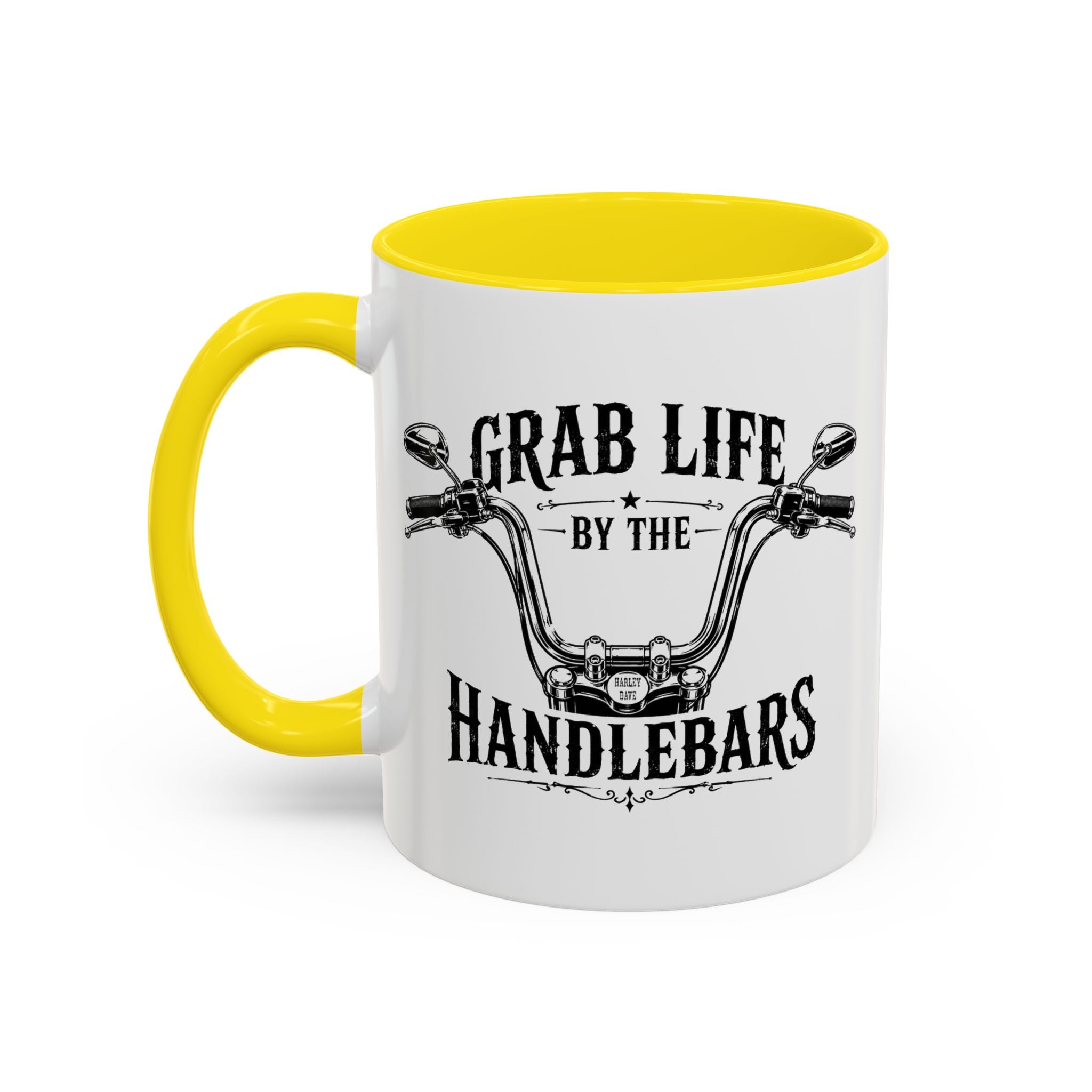 Grab Life by the Handlebars Coffee Mug — Motorcycle Rider Gift (11/15 oz)