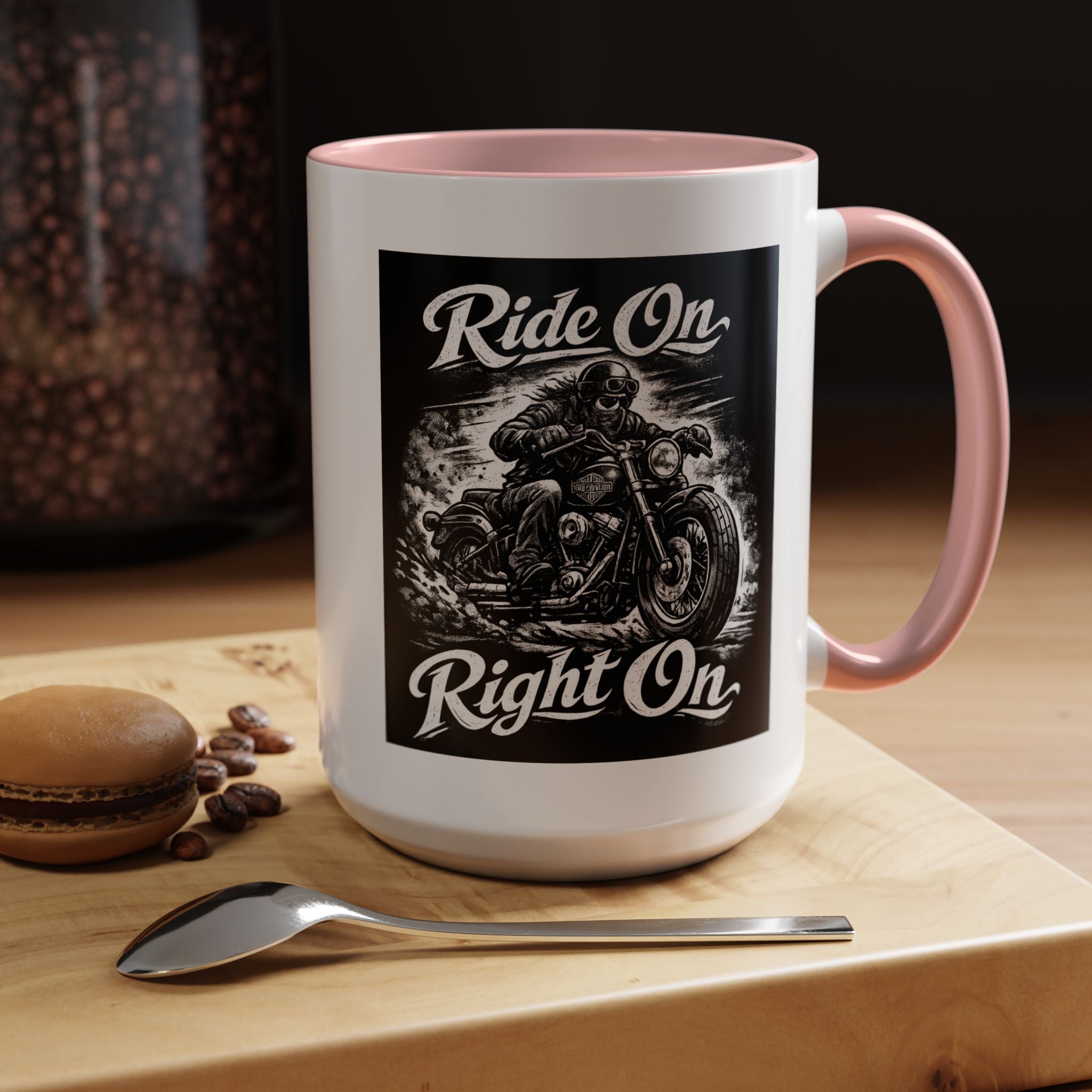 "Ride On Right On" Motorcycle Coffee Mug (11/15oz)