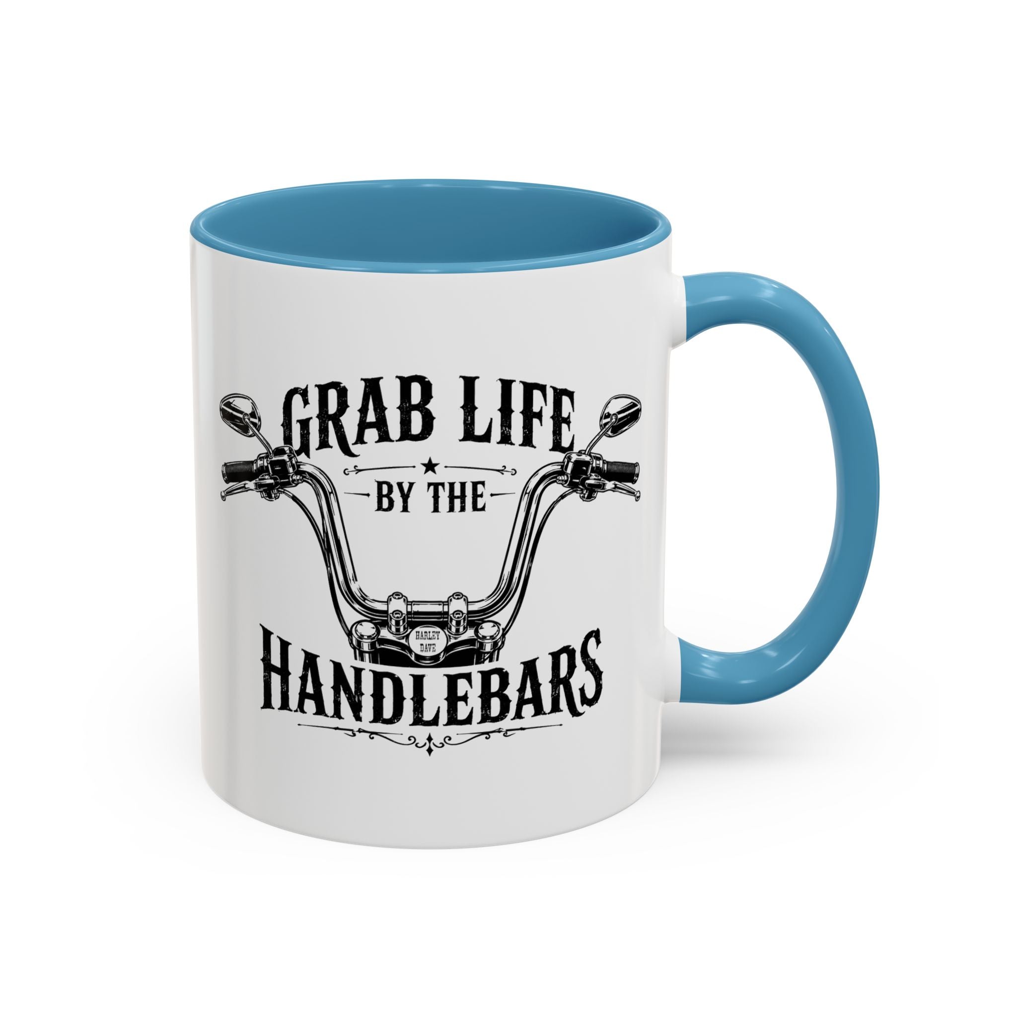 Grab Life by the Handlebars Coffee Mug — Motorcycle Rider Gift (11/15 oz)