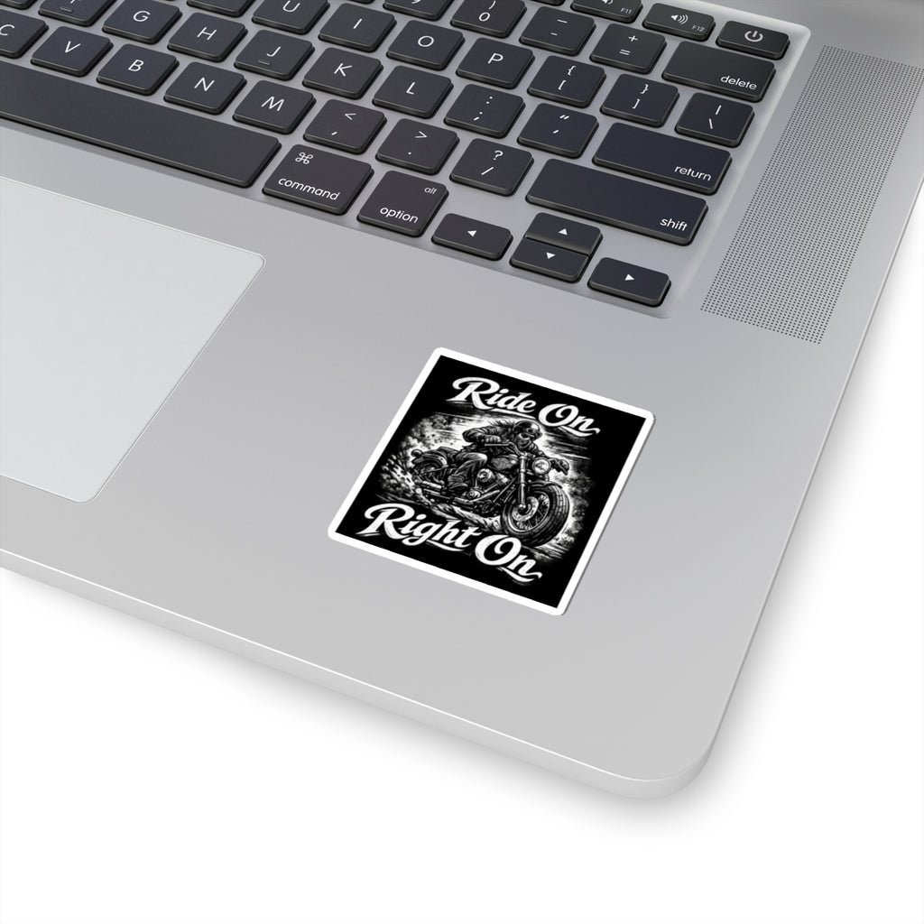 "Ride On Right On" Motorcycle Sticker