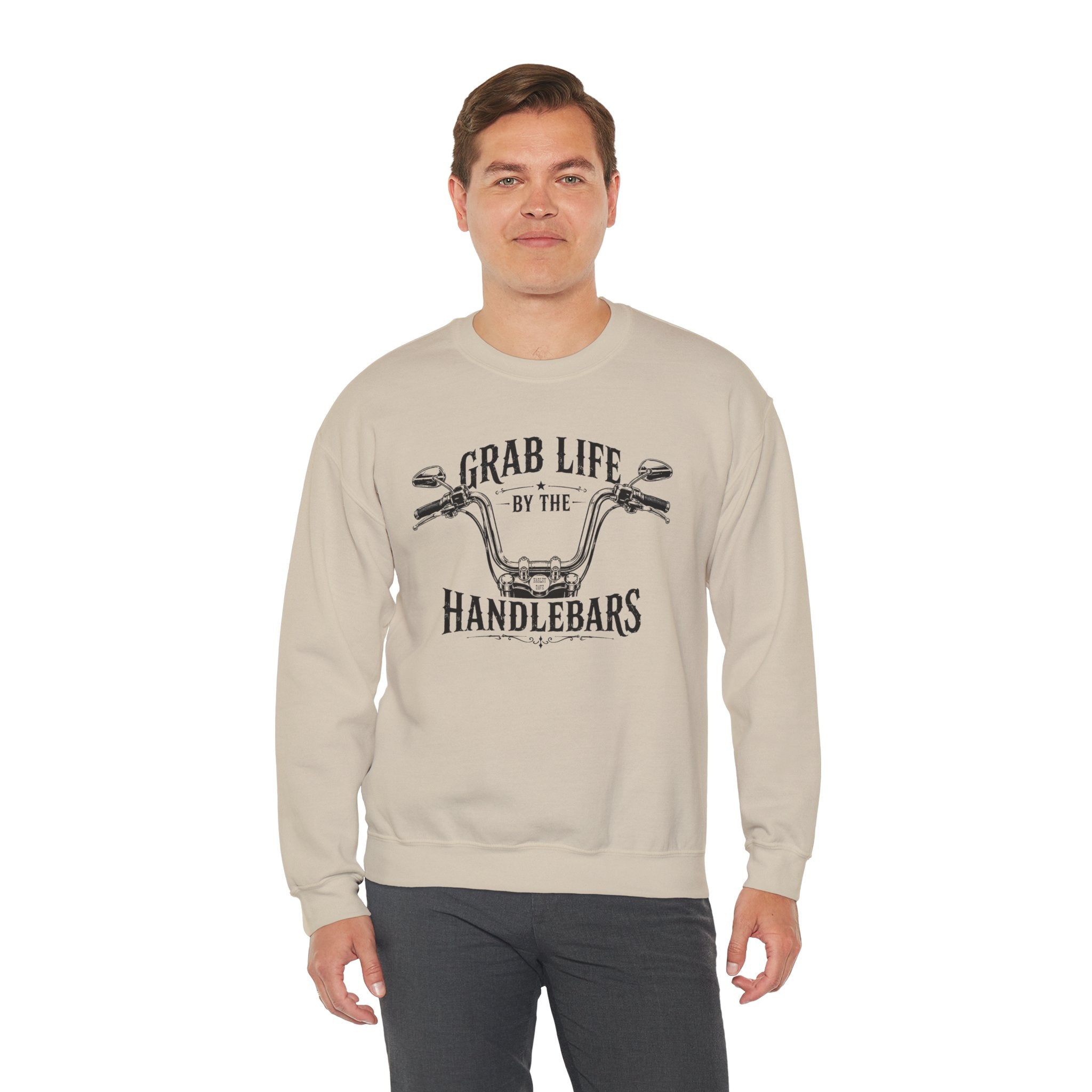"Grab Life by the Handlebars" Motorcycle Sweatshirt