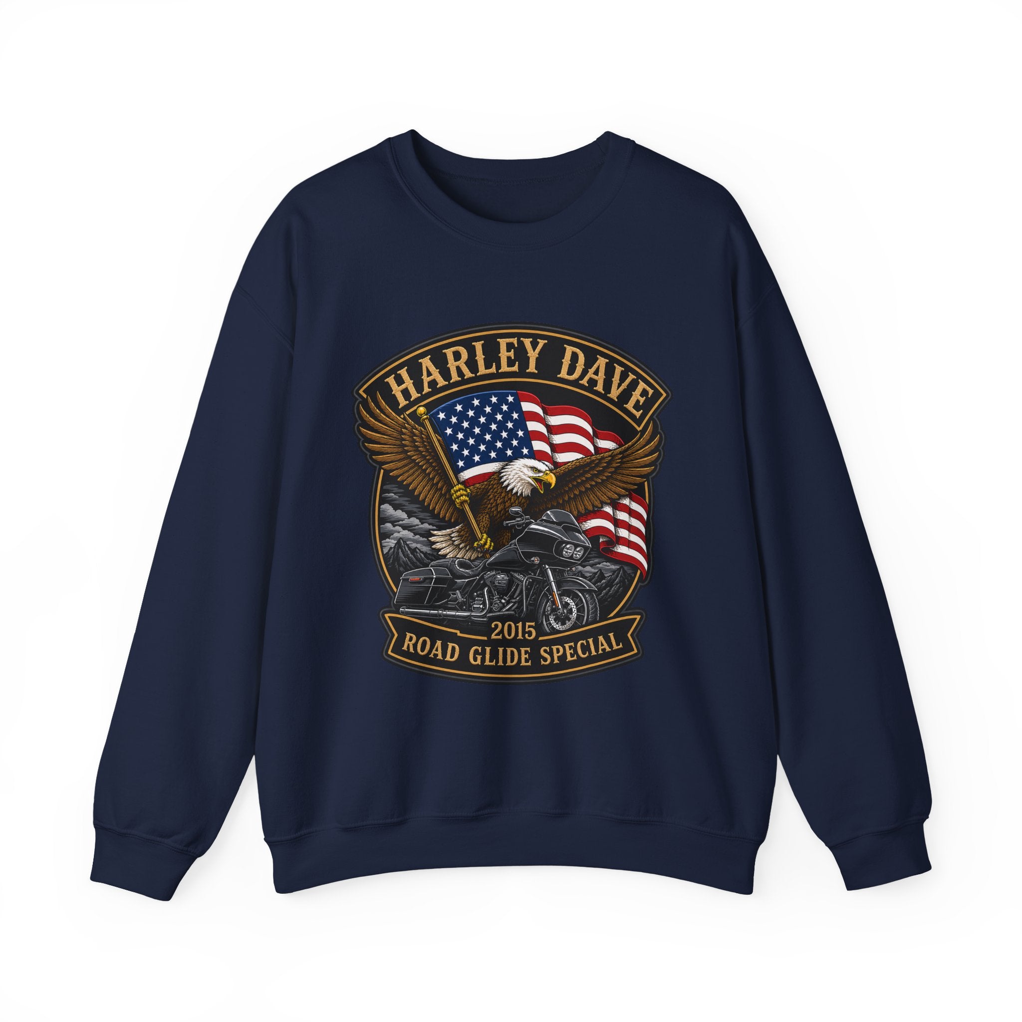 "Harley Dave 2015 Road Glide Special American Eagle" Motorcycle Sweatshirt